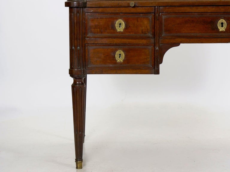 Rare French Louis Xvi Mahogany Antique Cylindrical Writing Desk