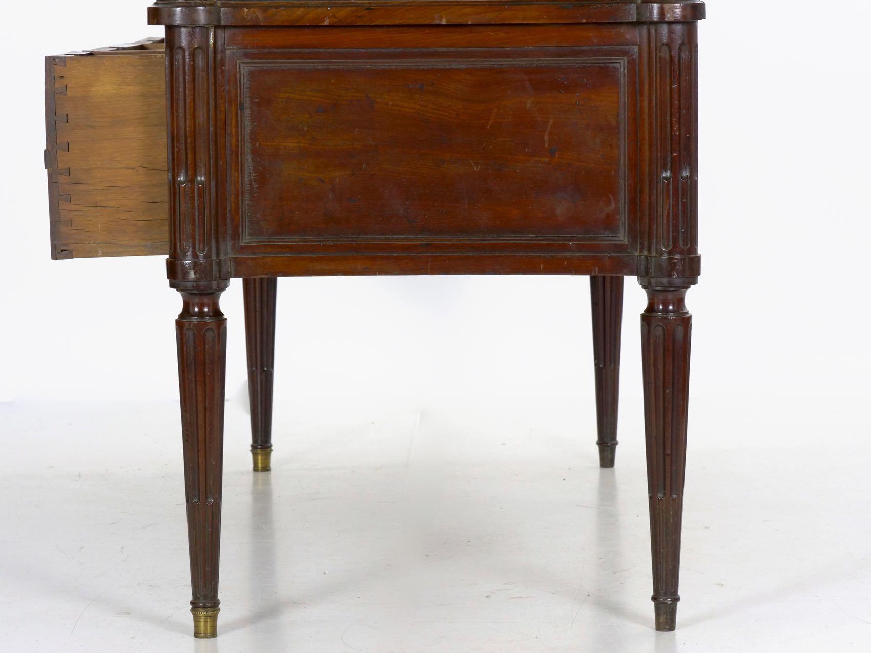 Rare French Louis XVI Mahogany Antique Cylindrical Writing Desk 9