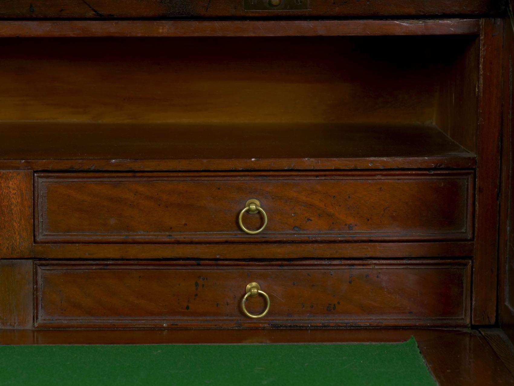 18th Century and Earlier Rare French Louis XVI Mahogany Antique Cylindrical Writing Desk