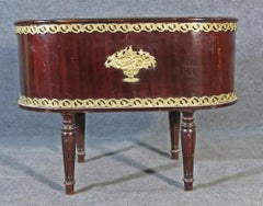 Rare French Mahogany Metal Lined Bronze Mounted Louis XVI Style Cellarette