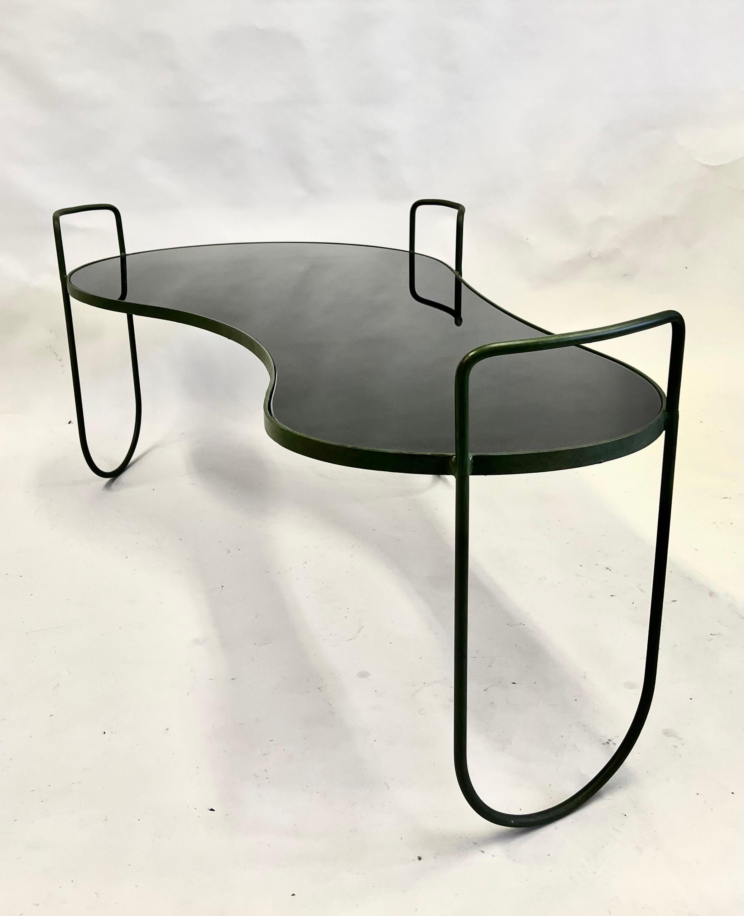 Rare French Mid-Century Suspended Organic Form Coffee Table For Sale 3