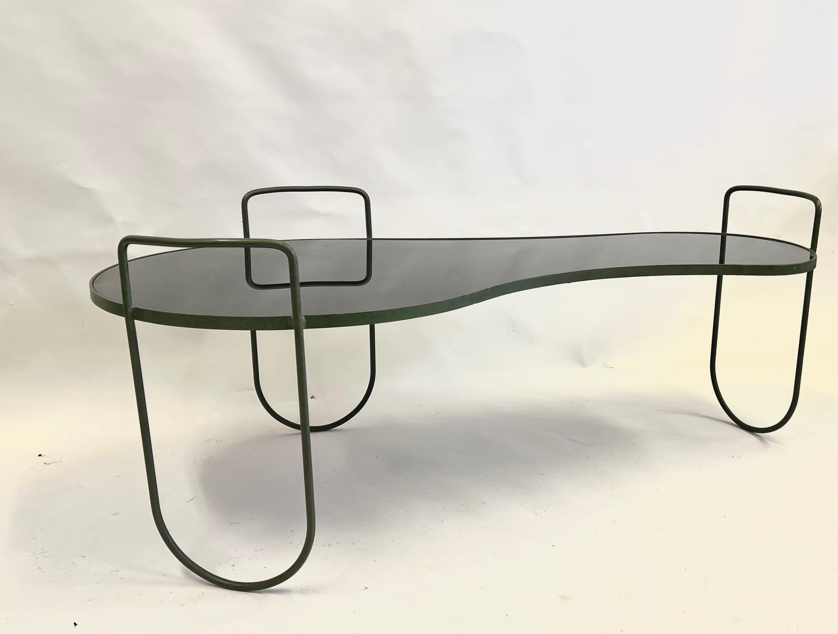 Rare French Mid-Century Suspended Organic Form Coffee Table For Sale 1
