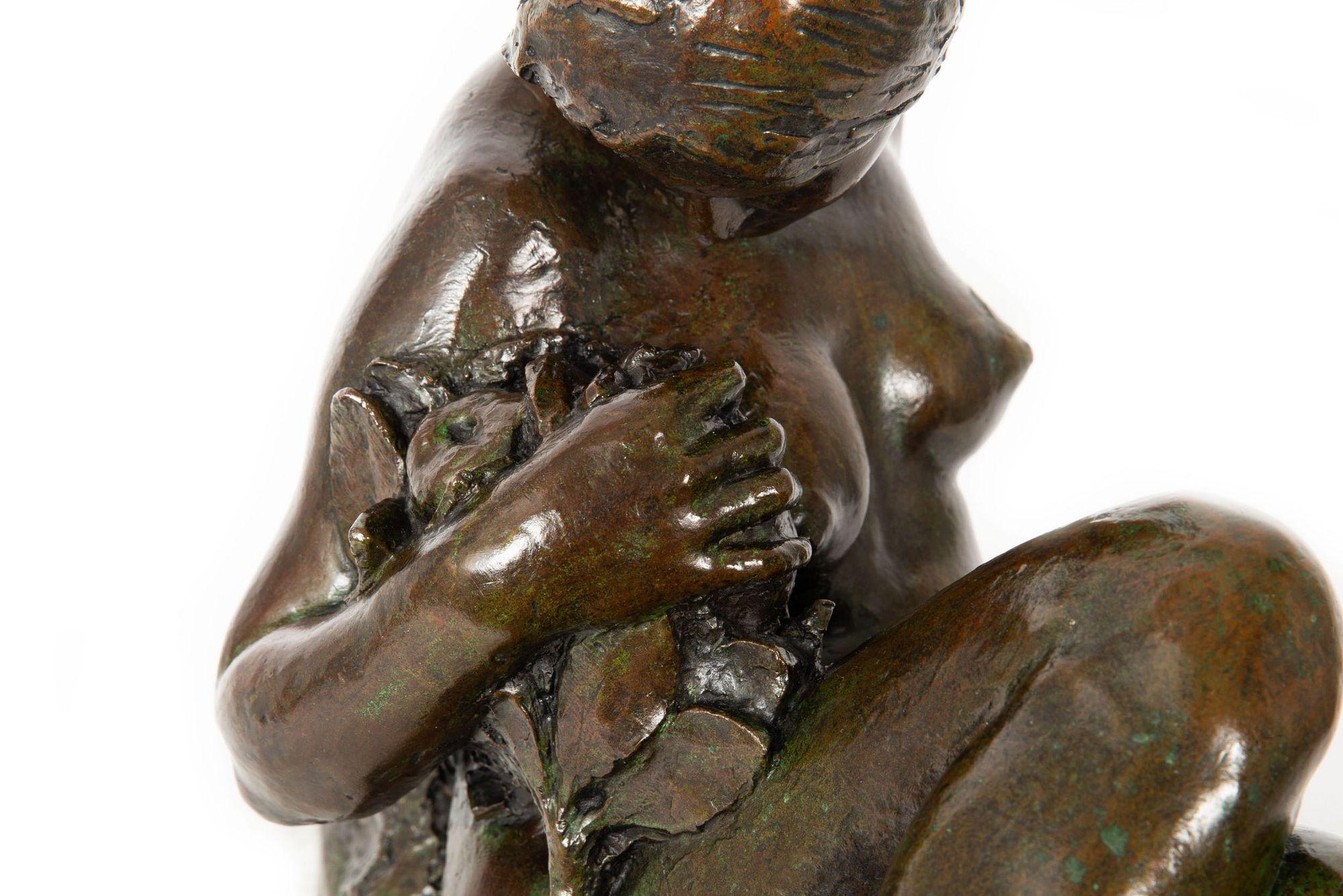 Rare French Modernist Bronze Sculpture of “Eve” (1937) by Aime Octobre For Sale 7