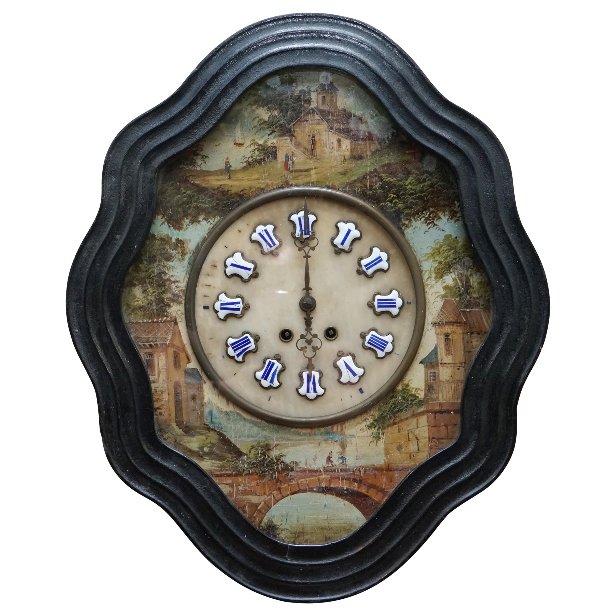MW162W Antique Vintage Wooden Wall Clock Retro Style Modern Pendulum Clock 