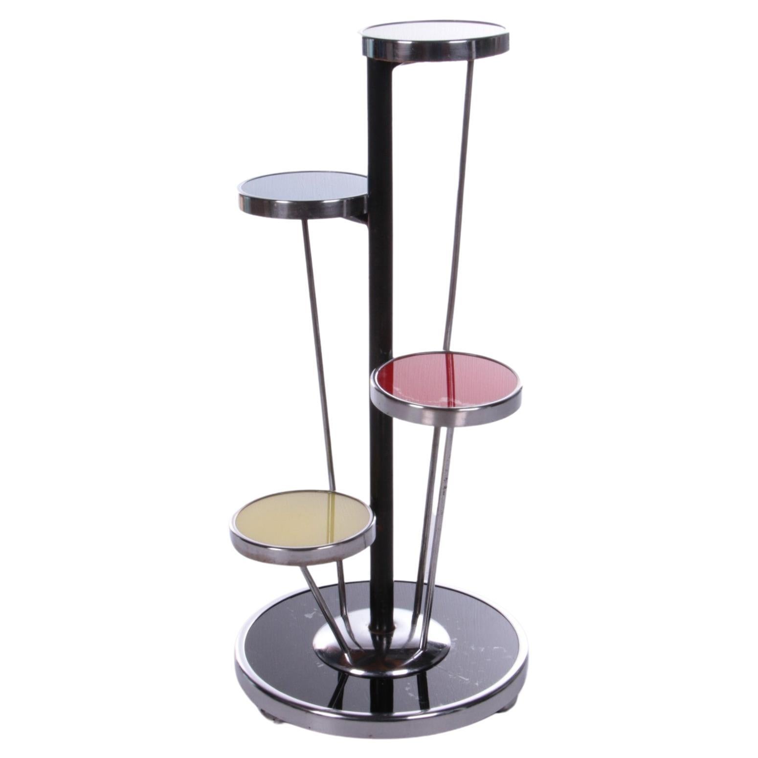 Vintage Etagere Plant Stand Sixties with Beautiful Colours For Sale at