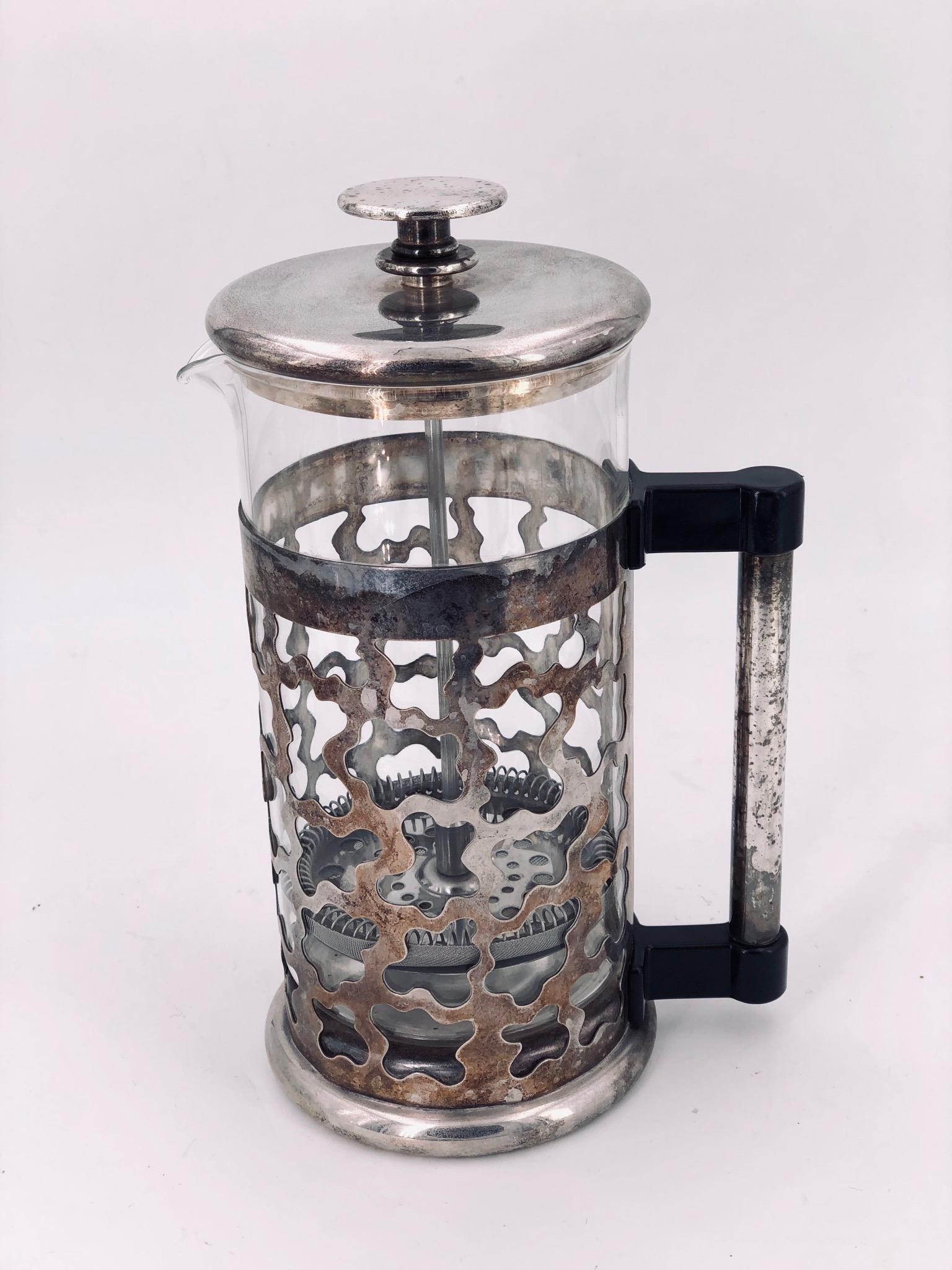 Post-Modern Rare French Press Coffee Maker Set Designed in 1987 by George Sowden Memphis Era
