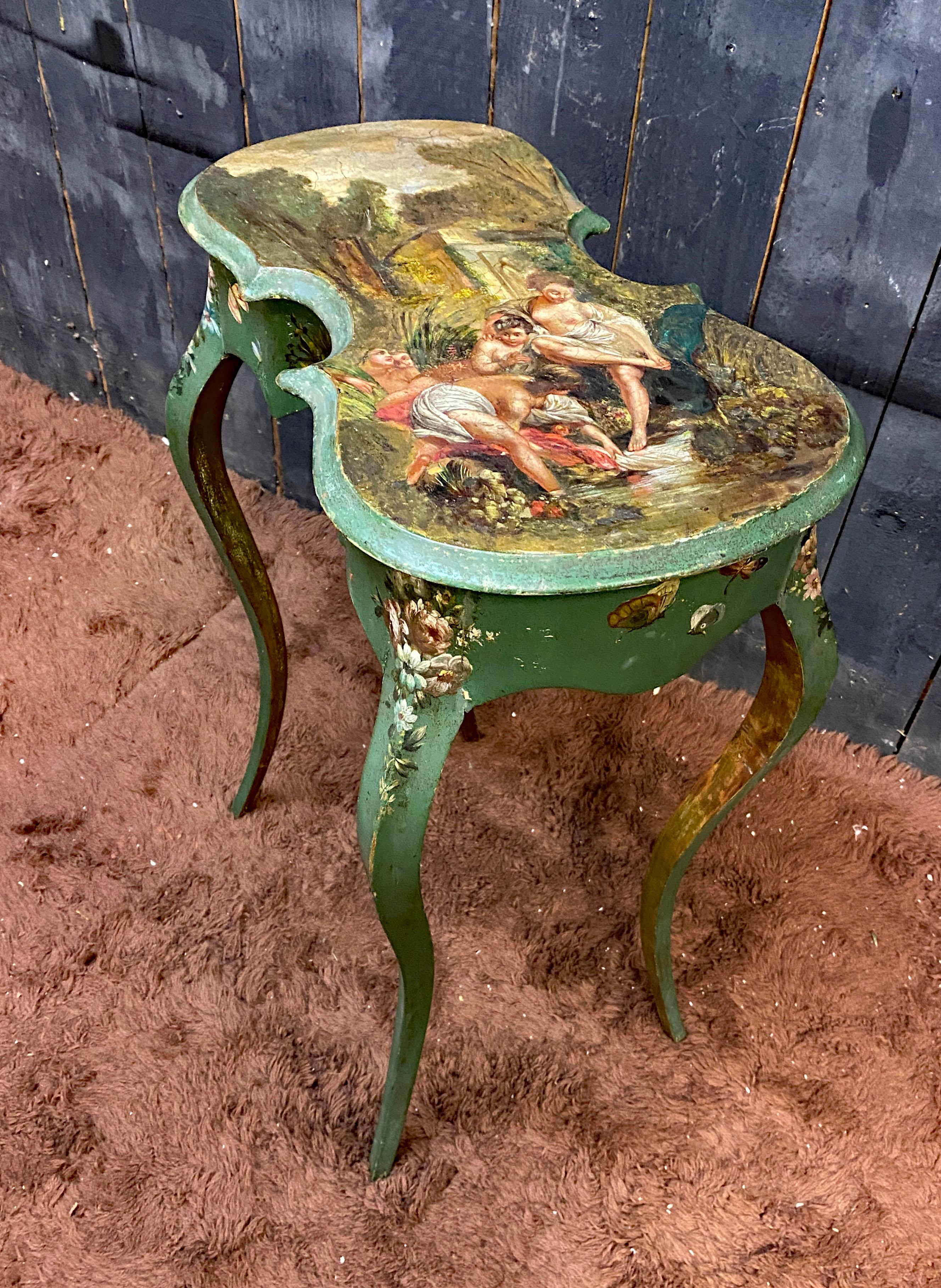 Hand-Painted Rare French Rococo style 