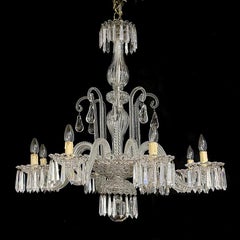 Rare French “St. Louis Crystal” 8-Arm Chandelier