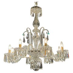Vintage Rare French “St. Louis Crystal” 8-Arm Chandelier