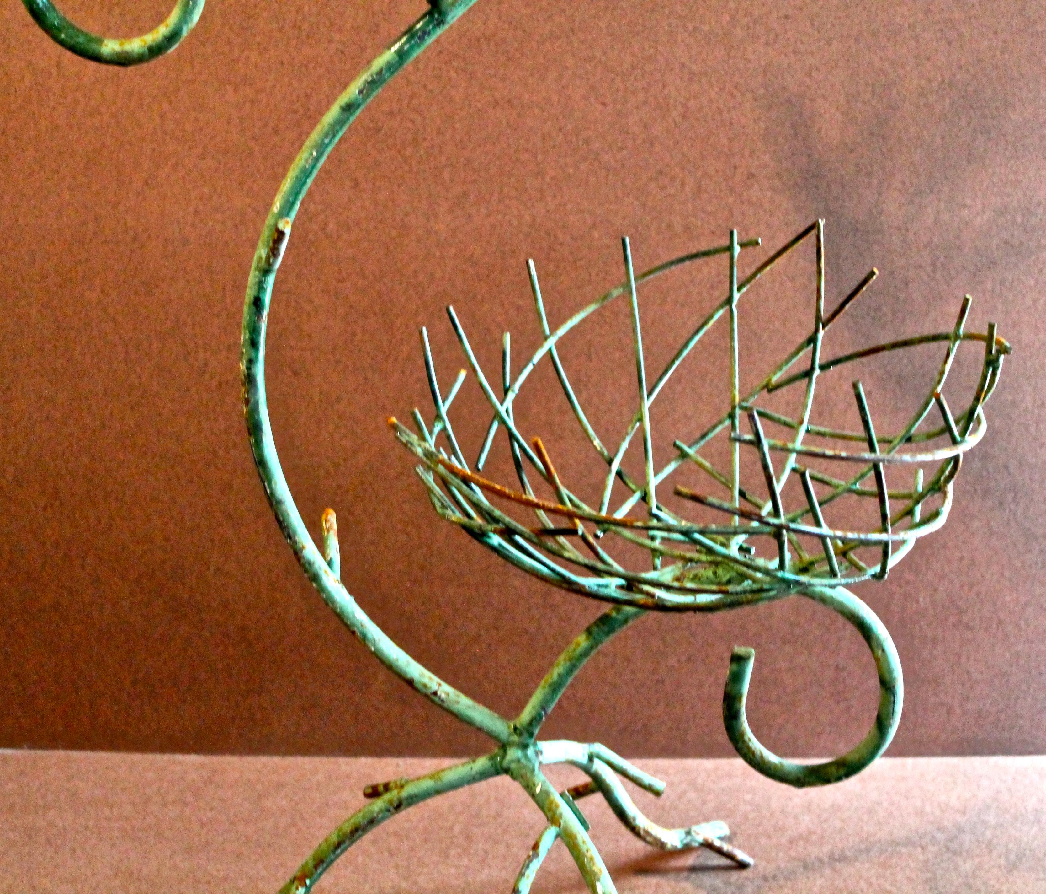 Rare French Wrought Iron 'Birds Nest' Planter Jardiniere For Sale 3