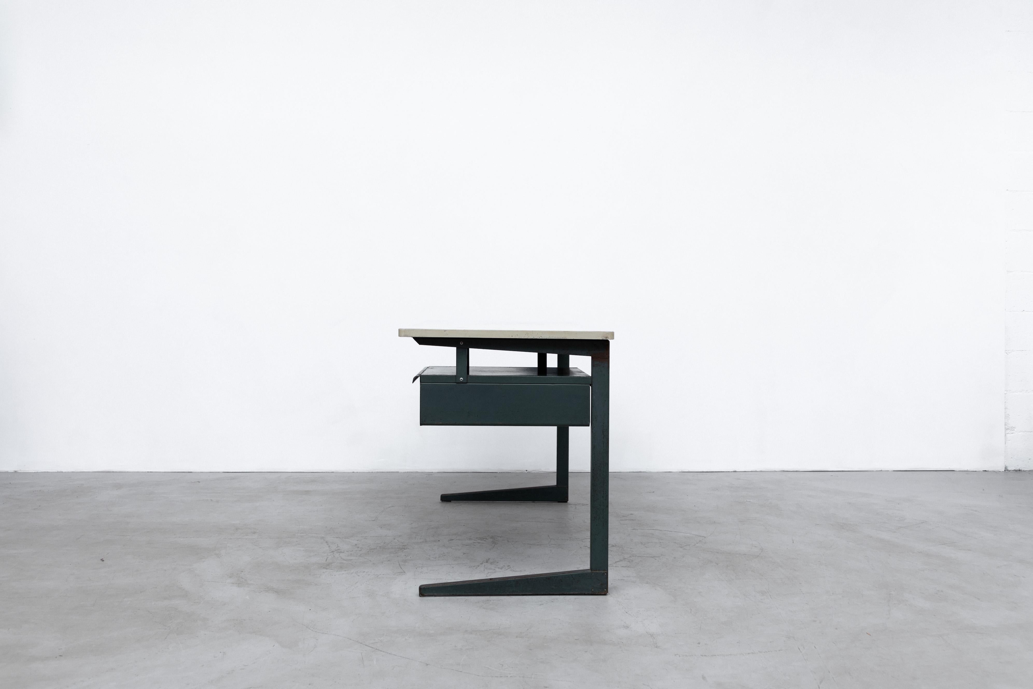 Enameled Rare Friso Kramer 'Result' Teachers Desk