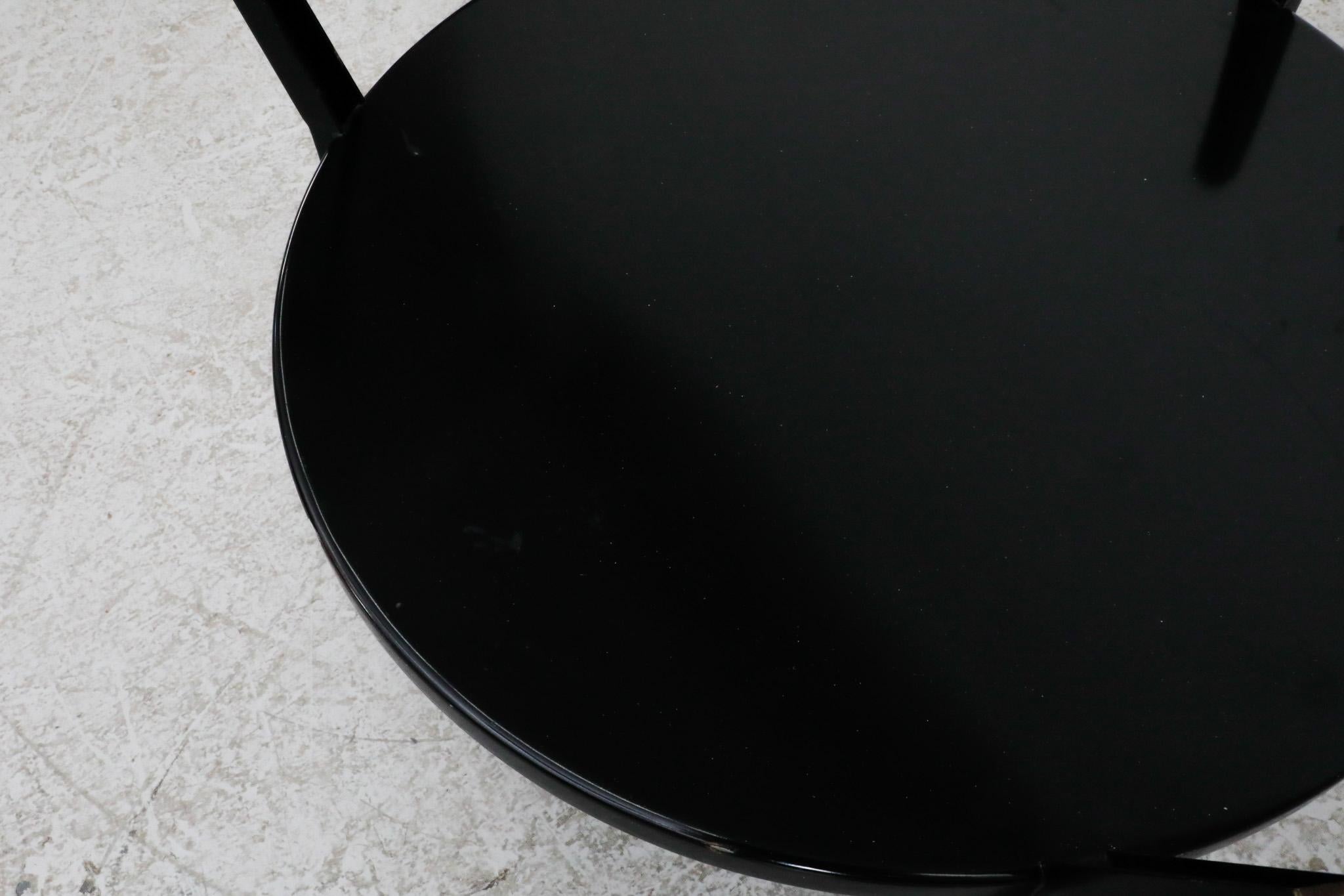 Seltener Friso Kramer „Rotunda“ Tisch aus schwarzem Metall und Glas von Ahrend de Cirkel im Angebot 12