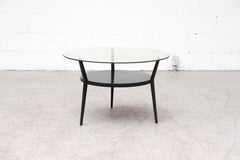 Table basse en métal noir et verre "Rotunda" de Friso Kramer par Ahrend de Cirkel