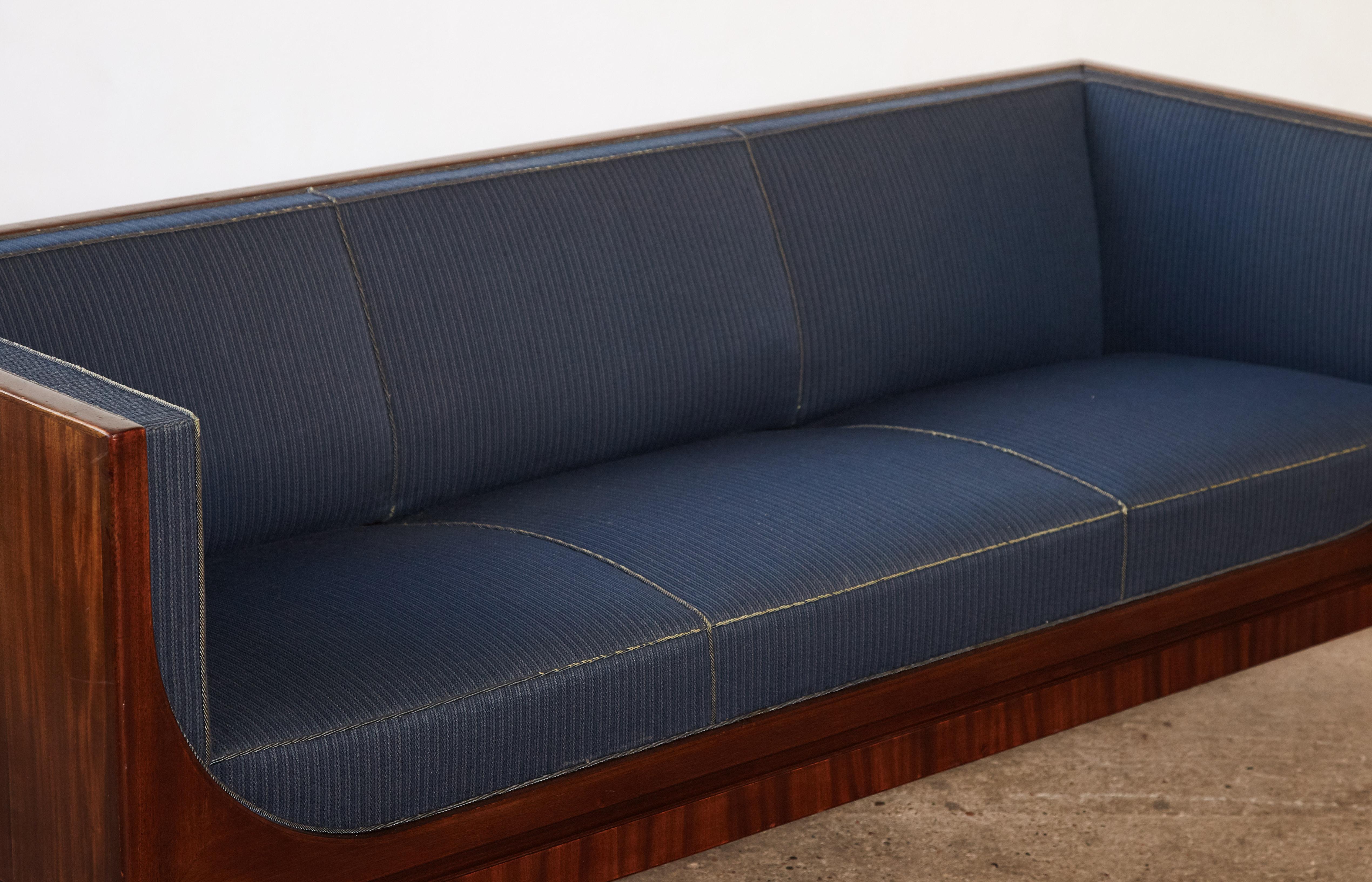 20th Century Rare Frits Henningsen Box Sofa, Denmark, 1940s-1950s - recovering required