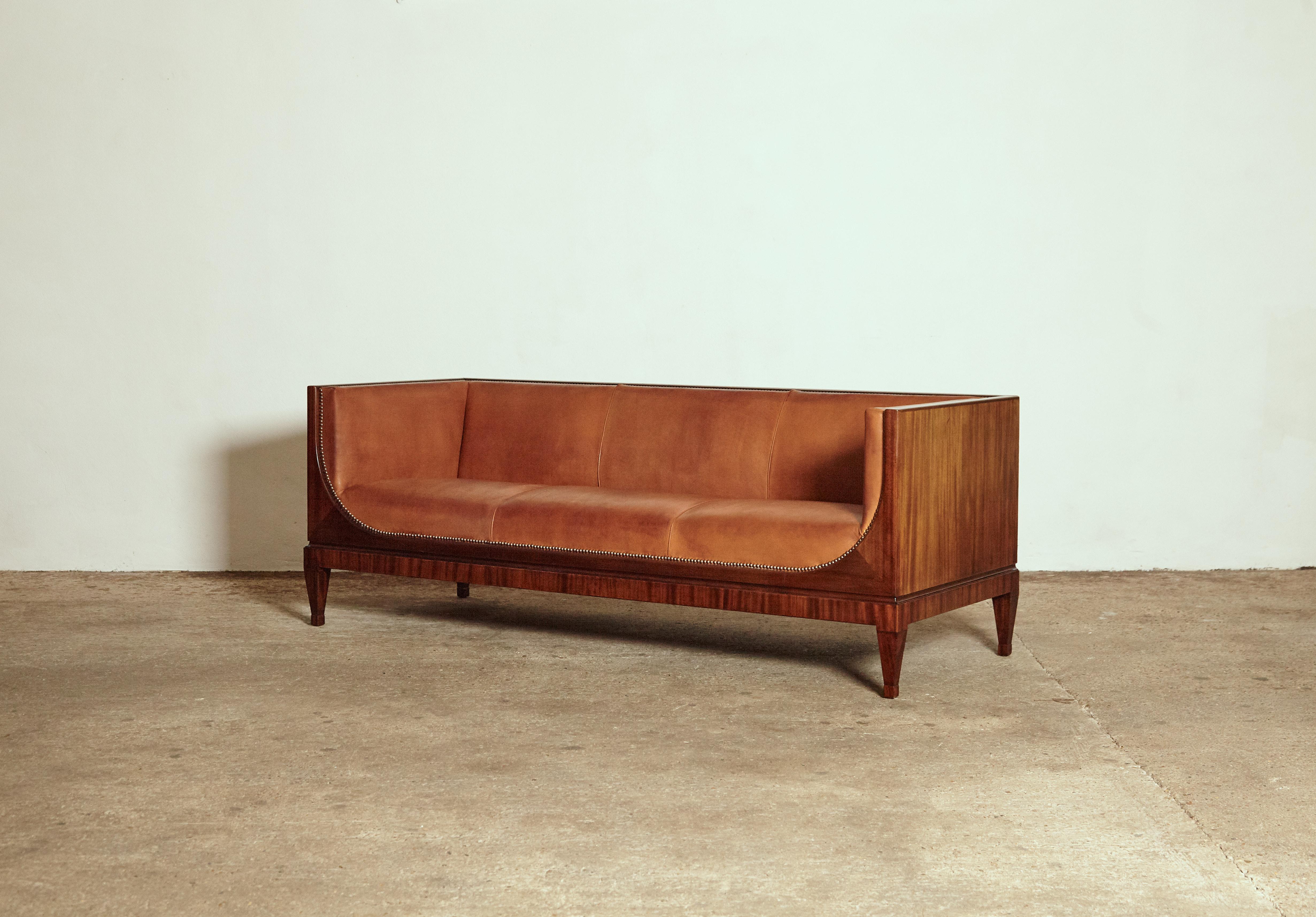 Rare Frits Henningsen Box Sofa, Denmark, 1940s-1950s In Good Condition In London, GB