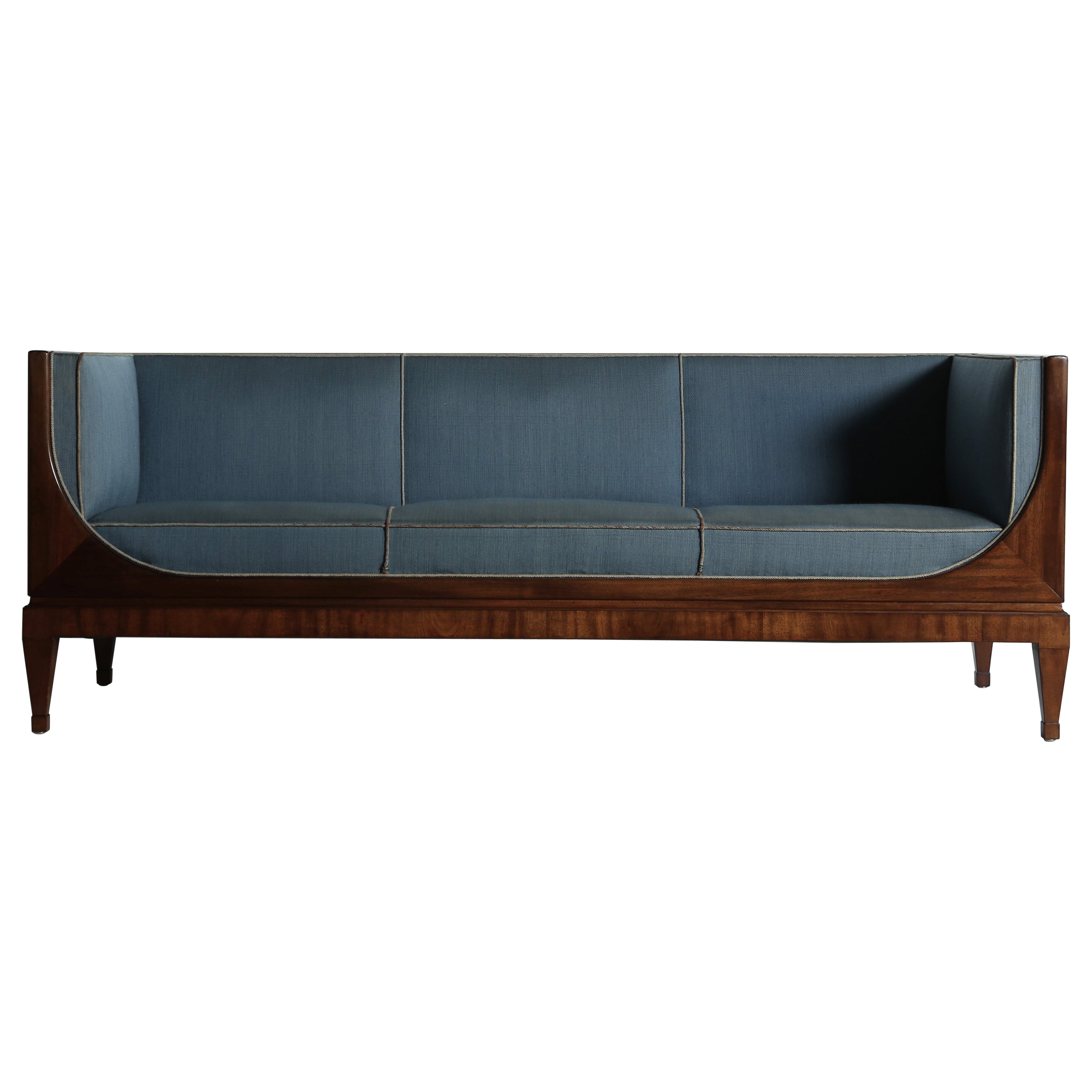 Rare Frits Henningsen Box Sofa, Denmark, 1940s-1950s im Angebot