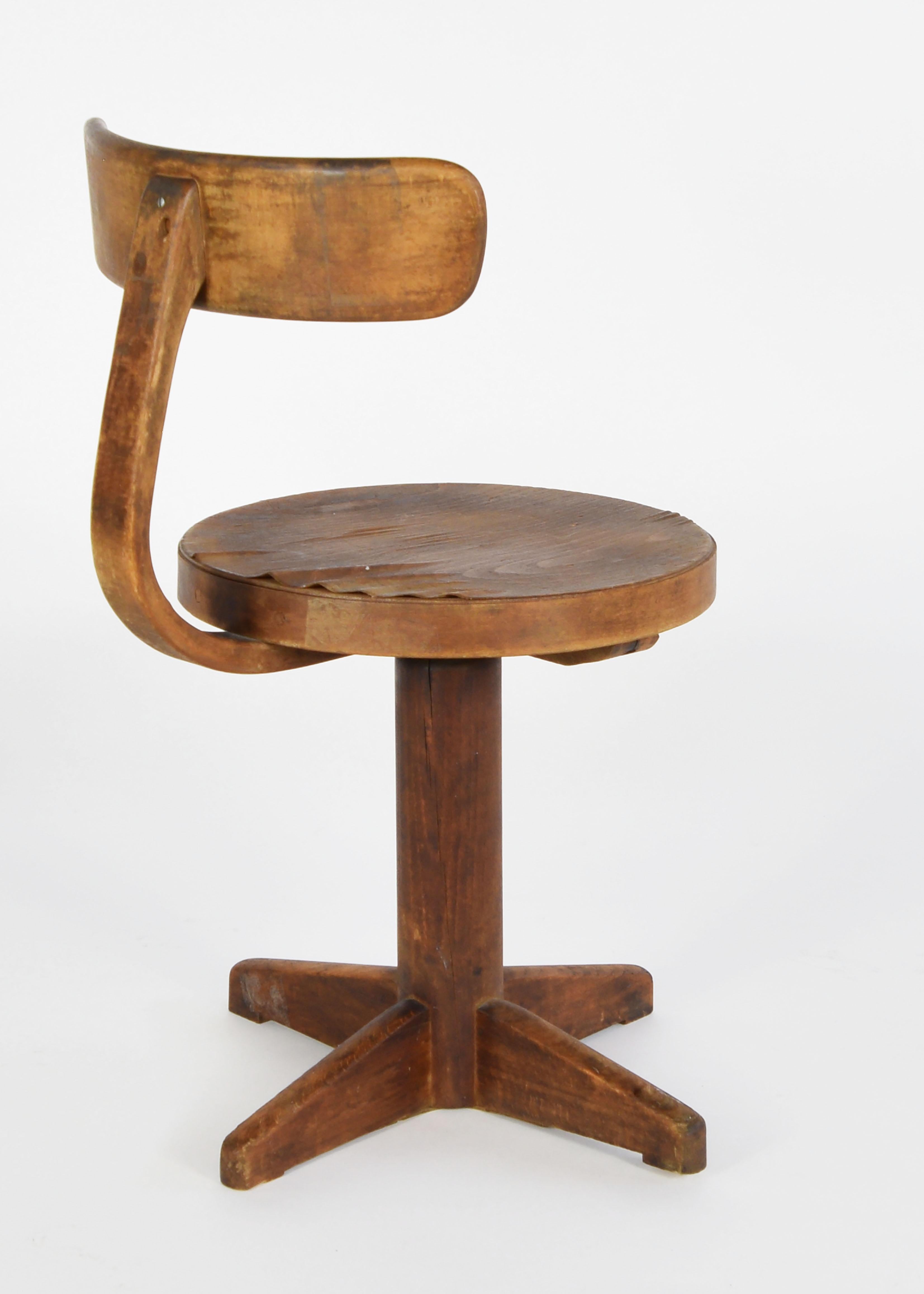 Mid-Century Modern Rare Fritz Hansen Desk Chair DAR, Denmark, 1930s For Sale