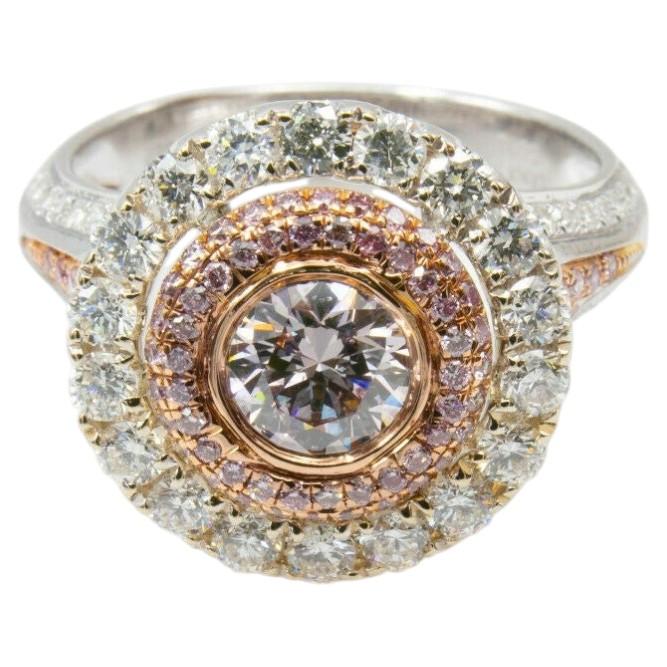 Rare From Argyle Australia 2.05ct Natural Pink Diamond Engagement Ring 18K Gold