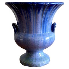 Rare Fulper 1920's Arts & Crafts Handled Blue Vase Shape 4018