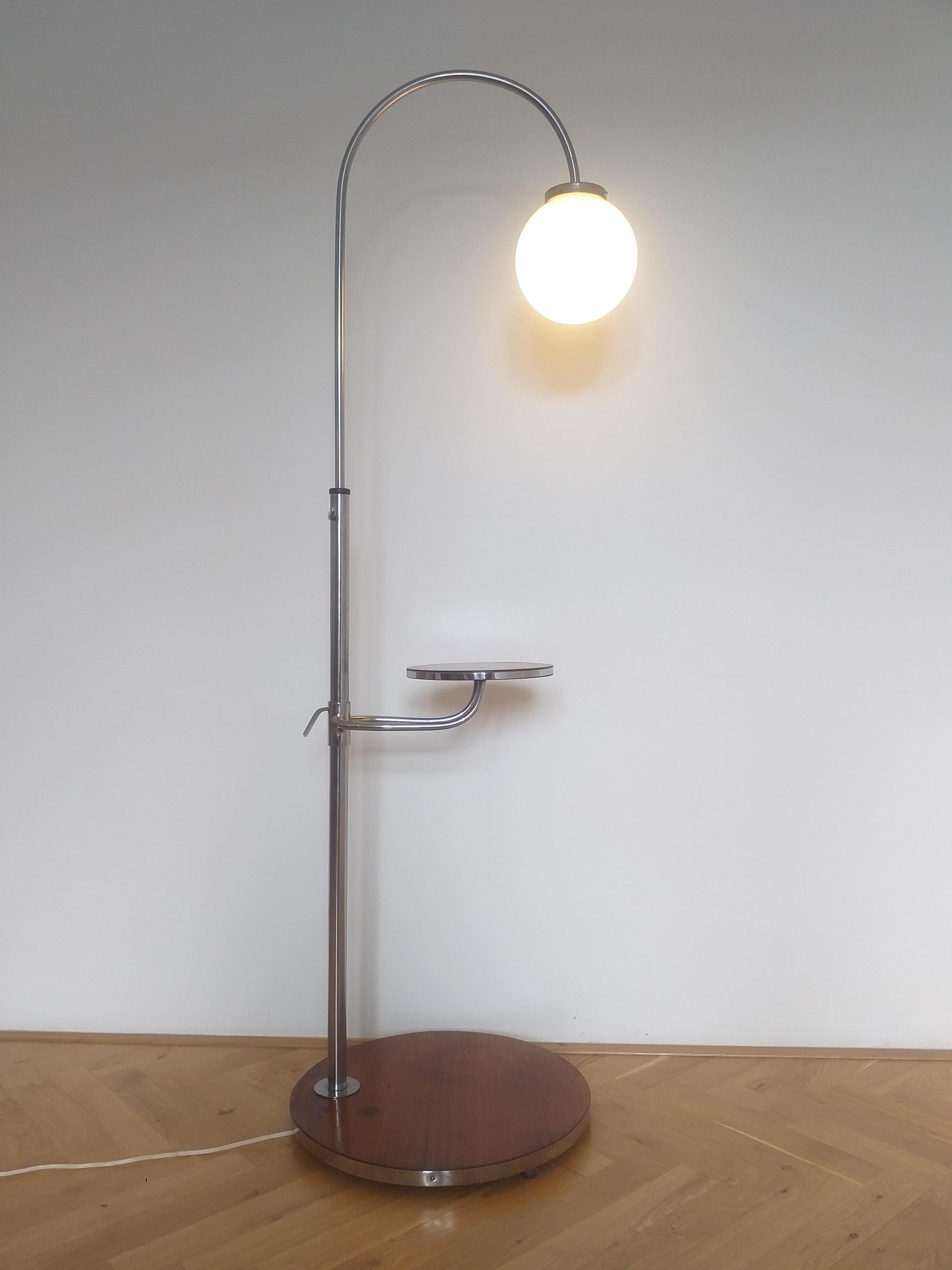 Rare Functionalism and Art Deco Floor Lamp, 1930s 5