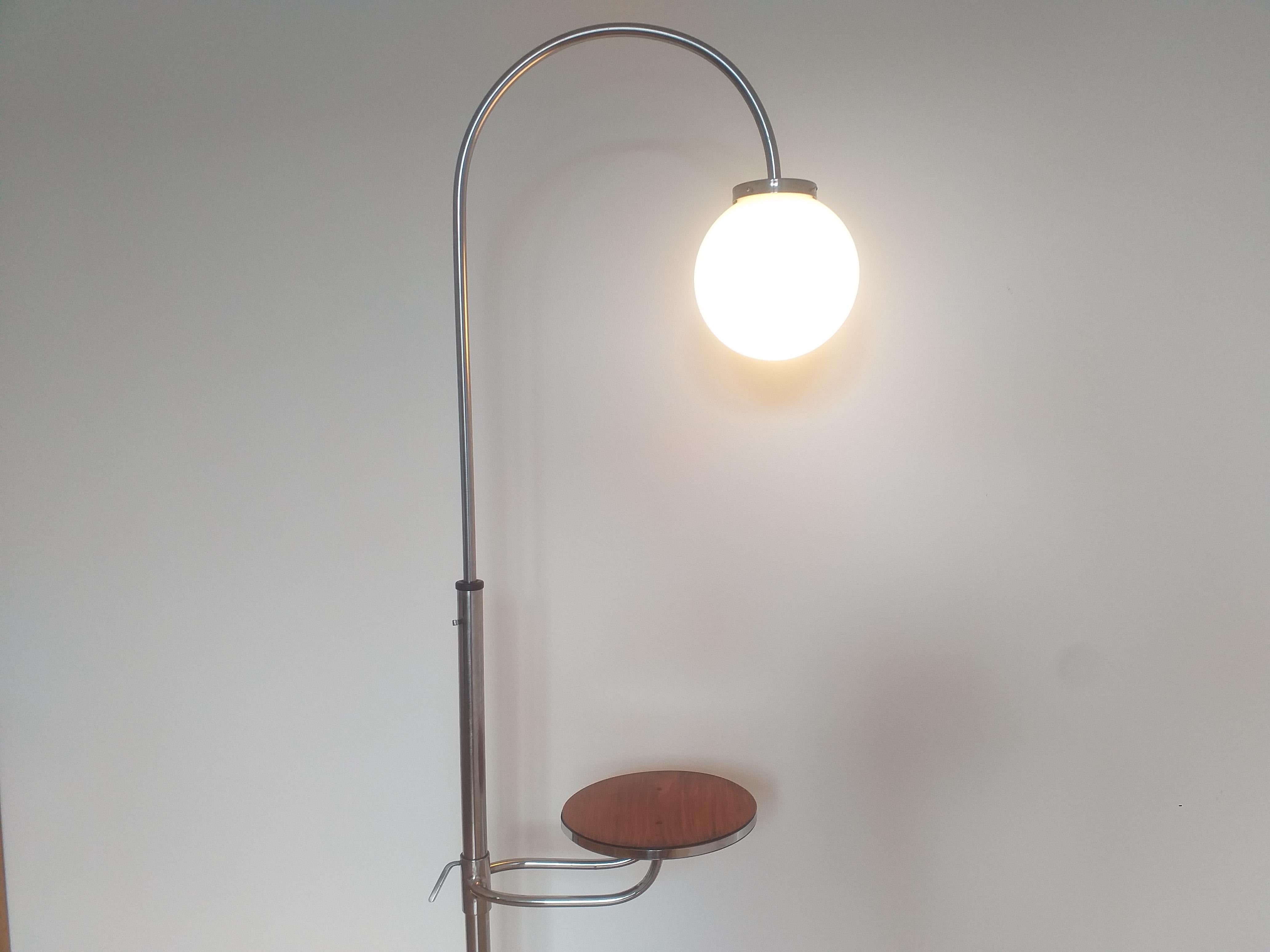 Rare Functionalism and Art Deco Floor Lamp, 1930s 6