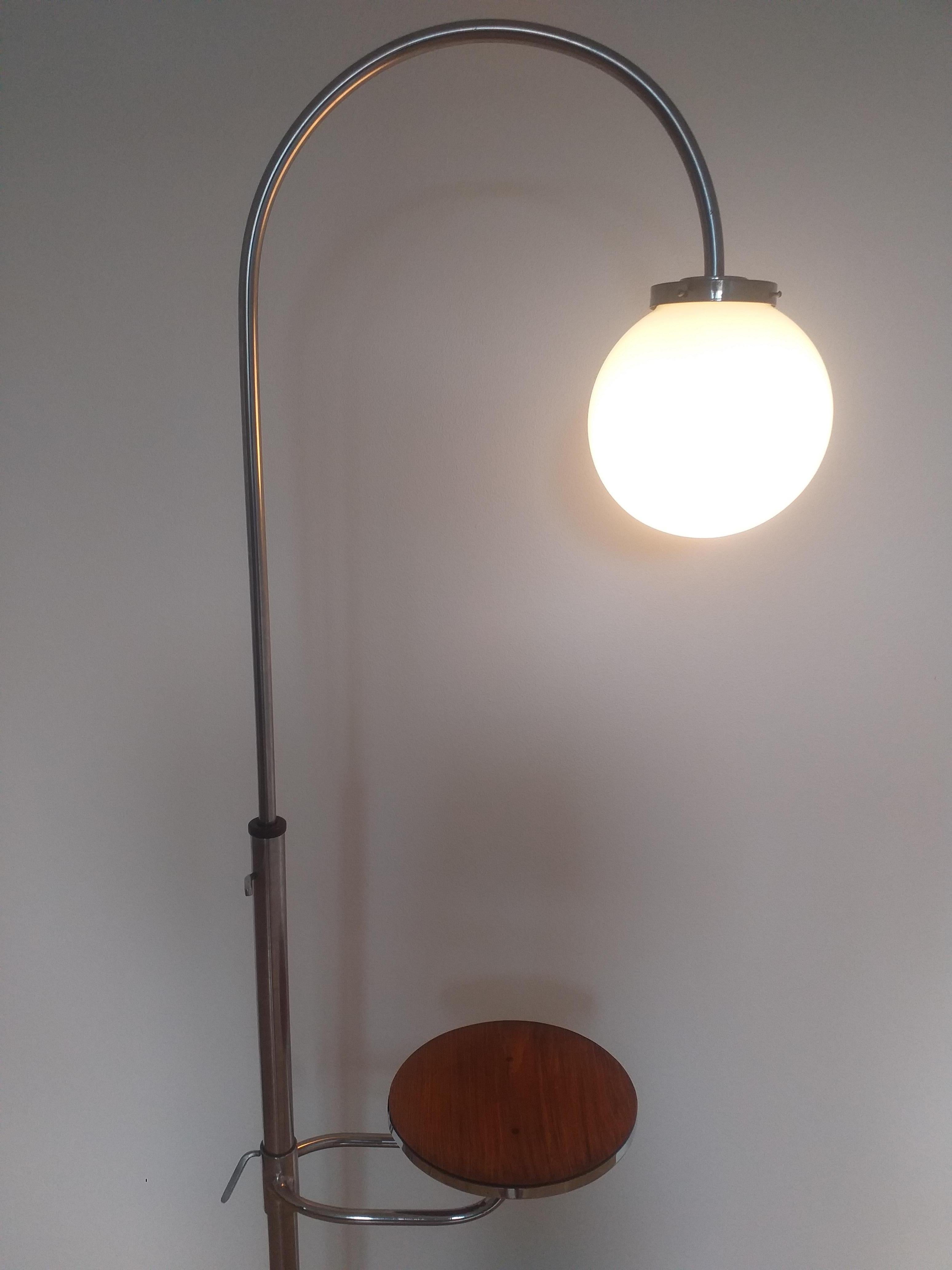 Rare Functionalism and Art Deco Floor Lamp, 1930s 7