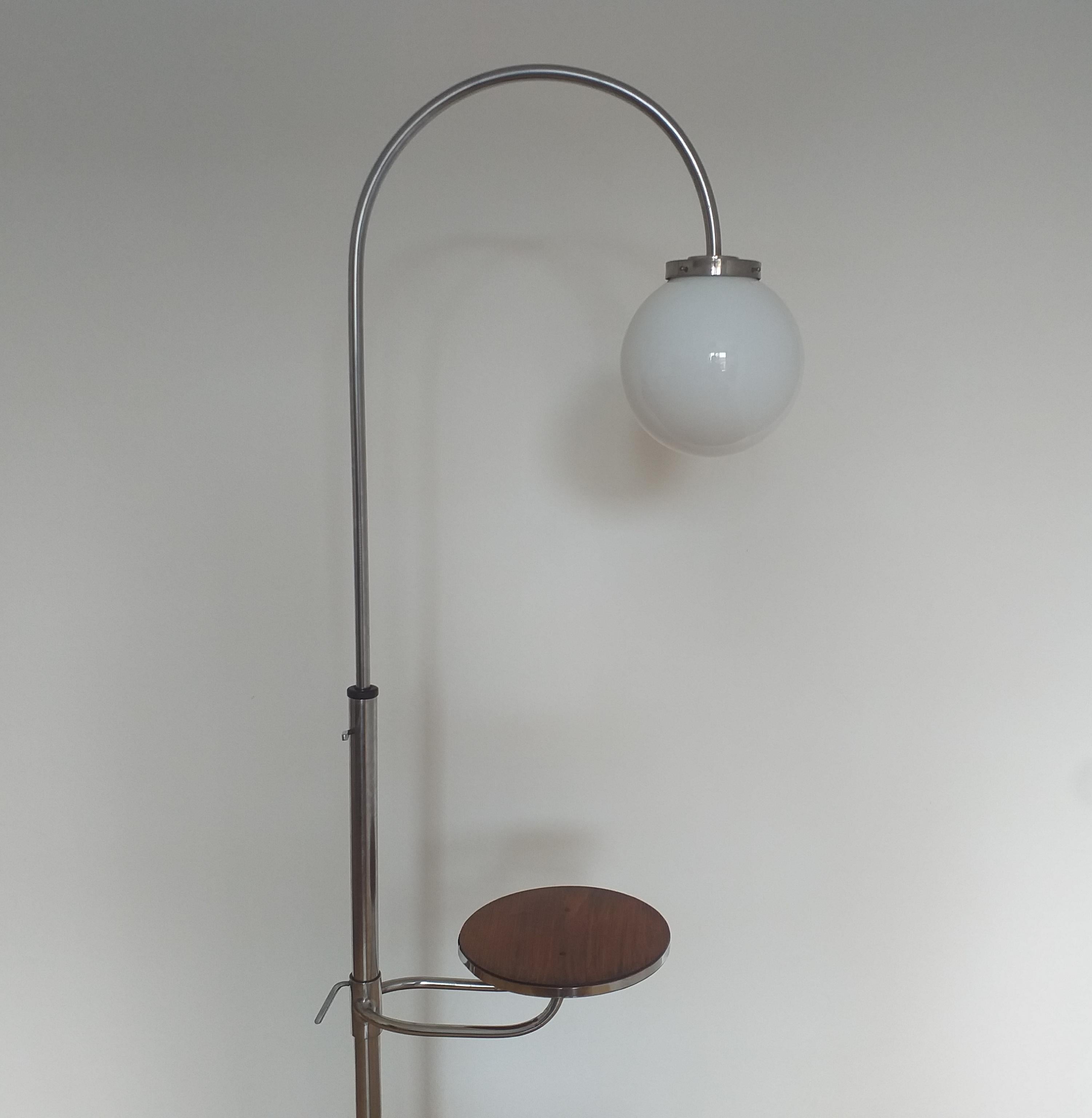 Rare Functionalism and Art Deco Floor Lamp, 1930s 10
