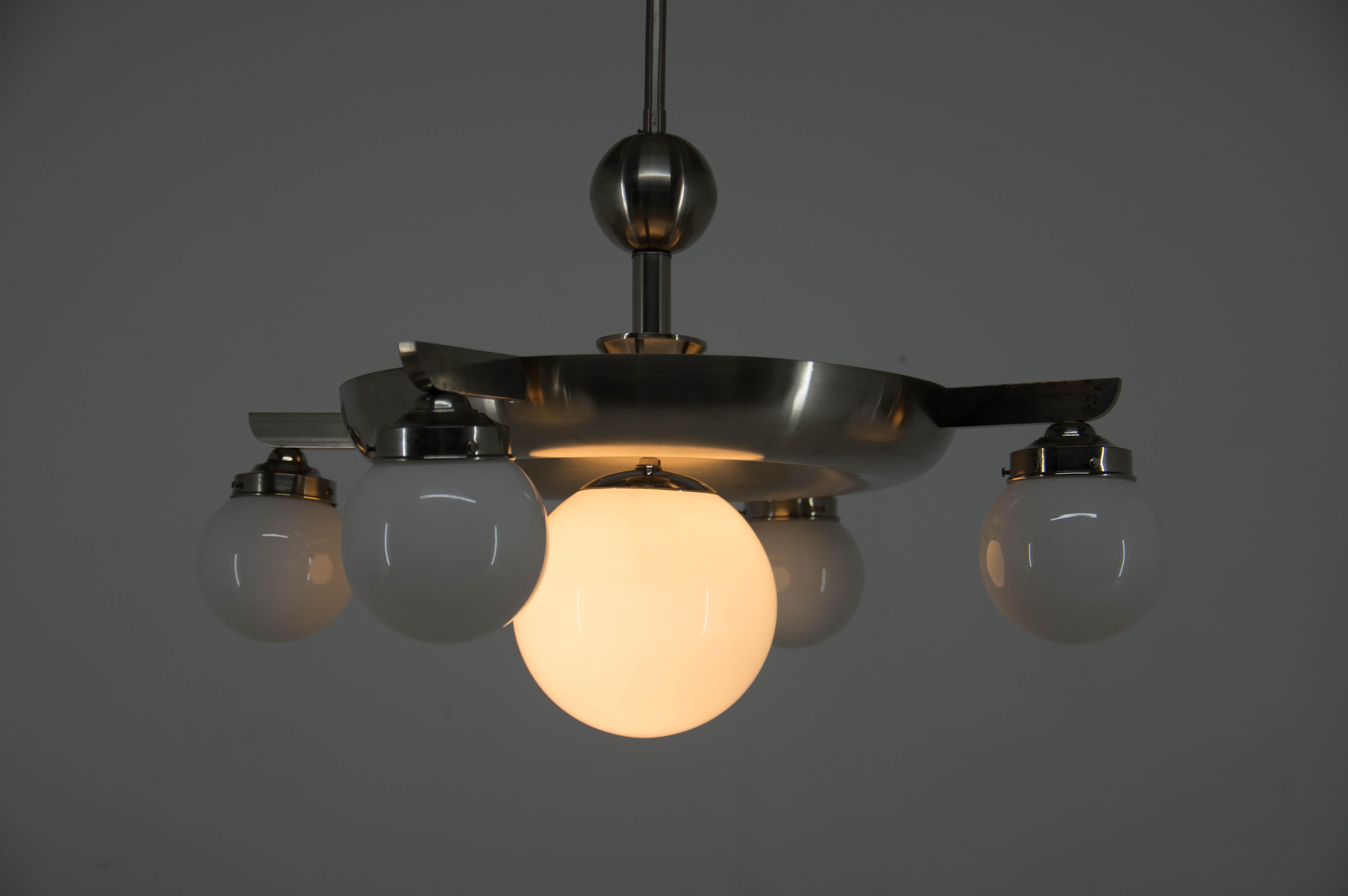 Rare Functionalism or Bauhaus Chandelier by IAS, 1920s For Sale 9