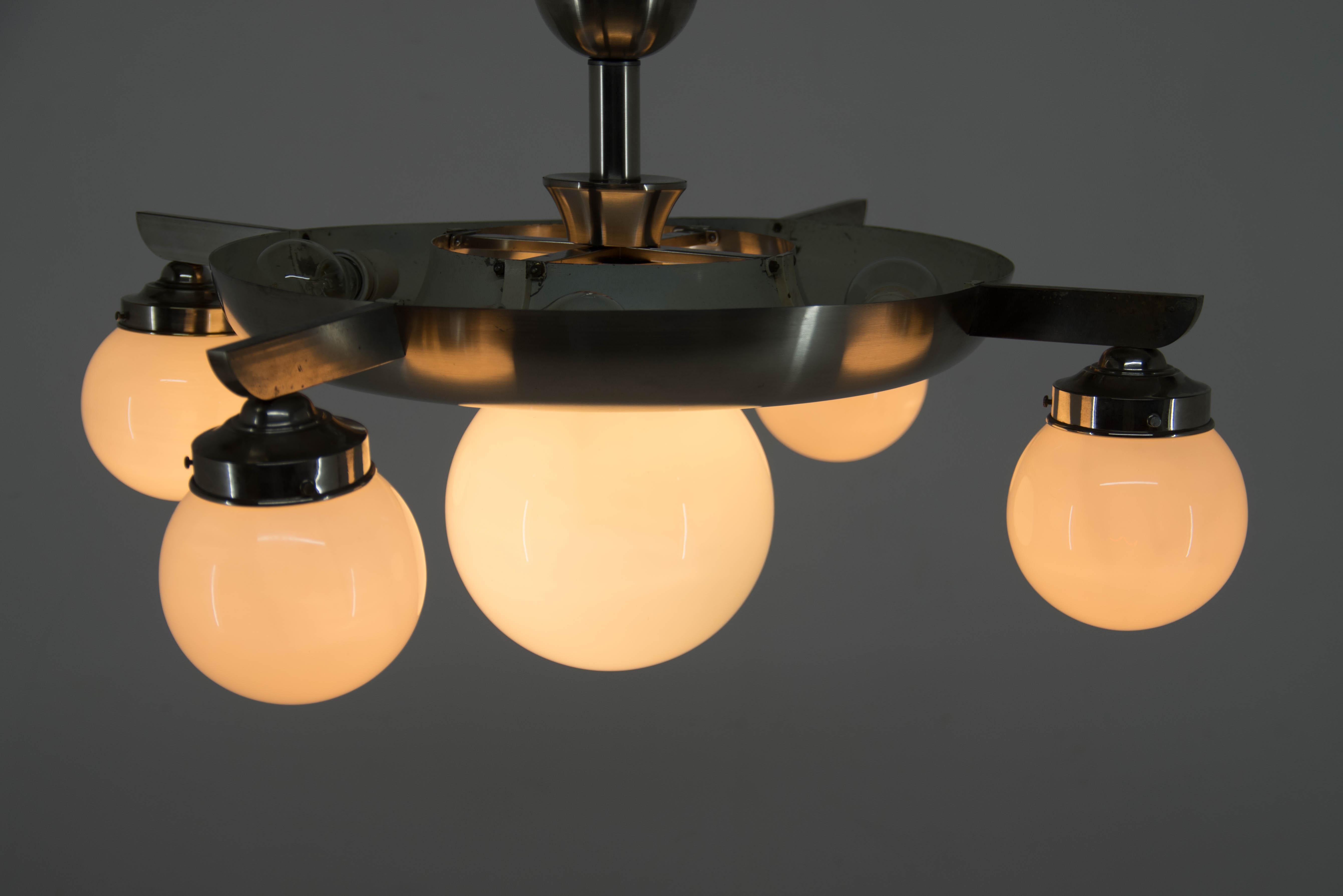 Rare Functionalism or Bauhaus Chandelier by IAS, 1920s For Sale 10