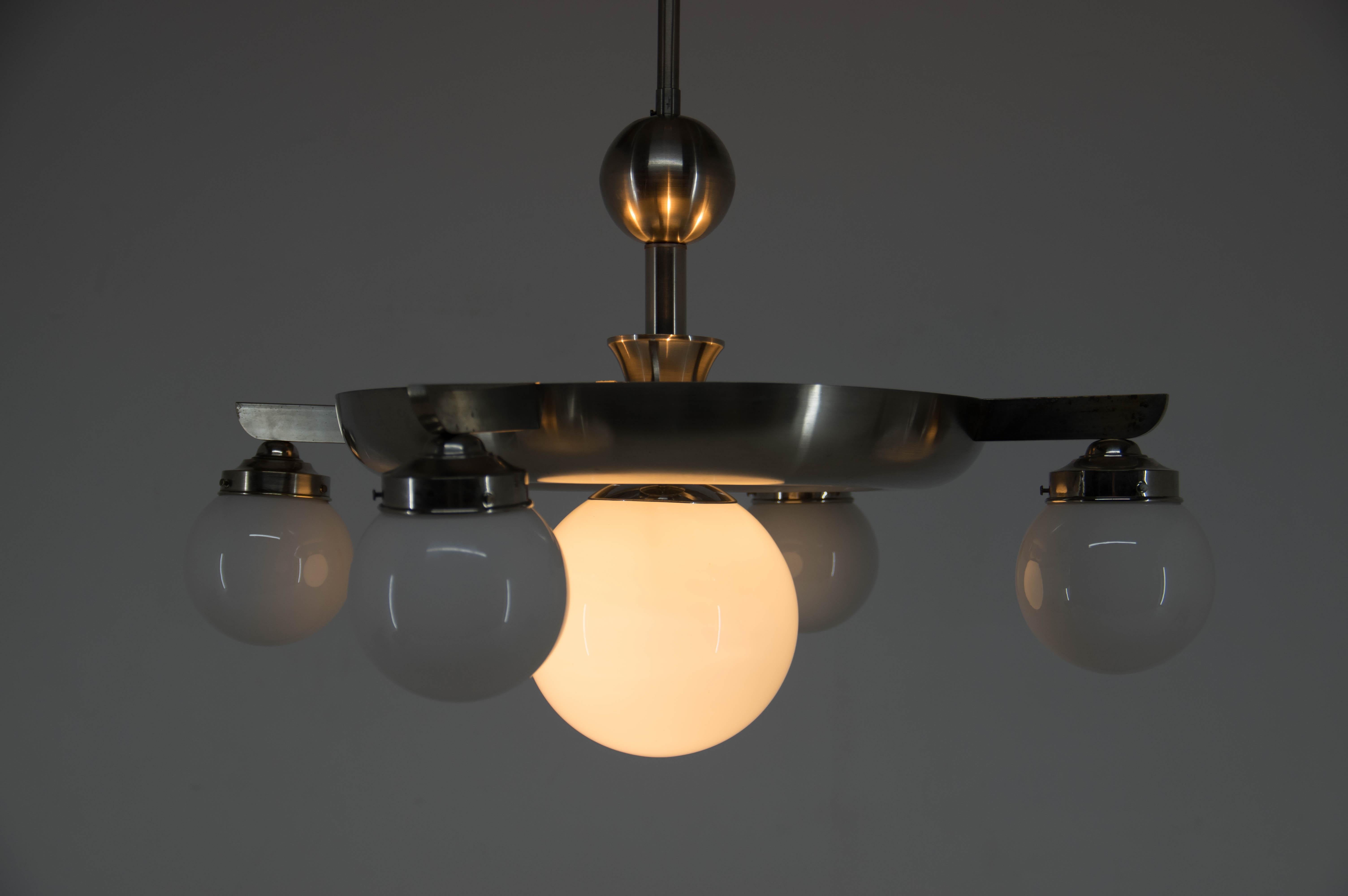 Rare Functionalism or Bauhaus Chandelier by IAS, 1920s For Sale 11