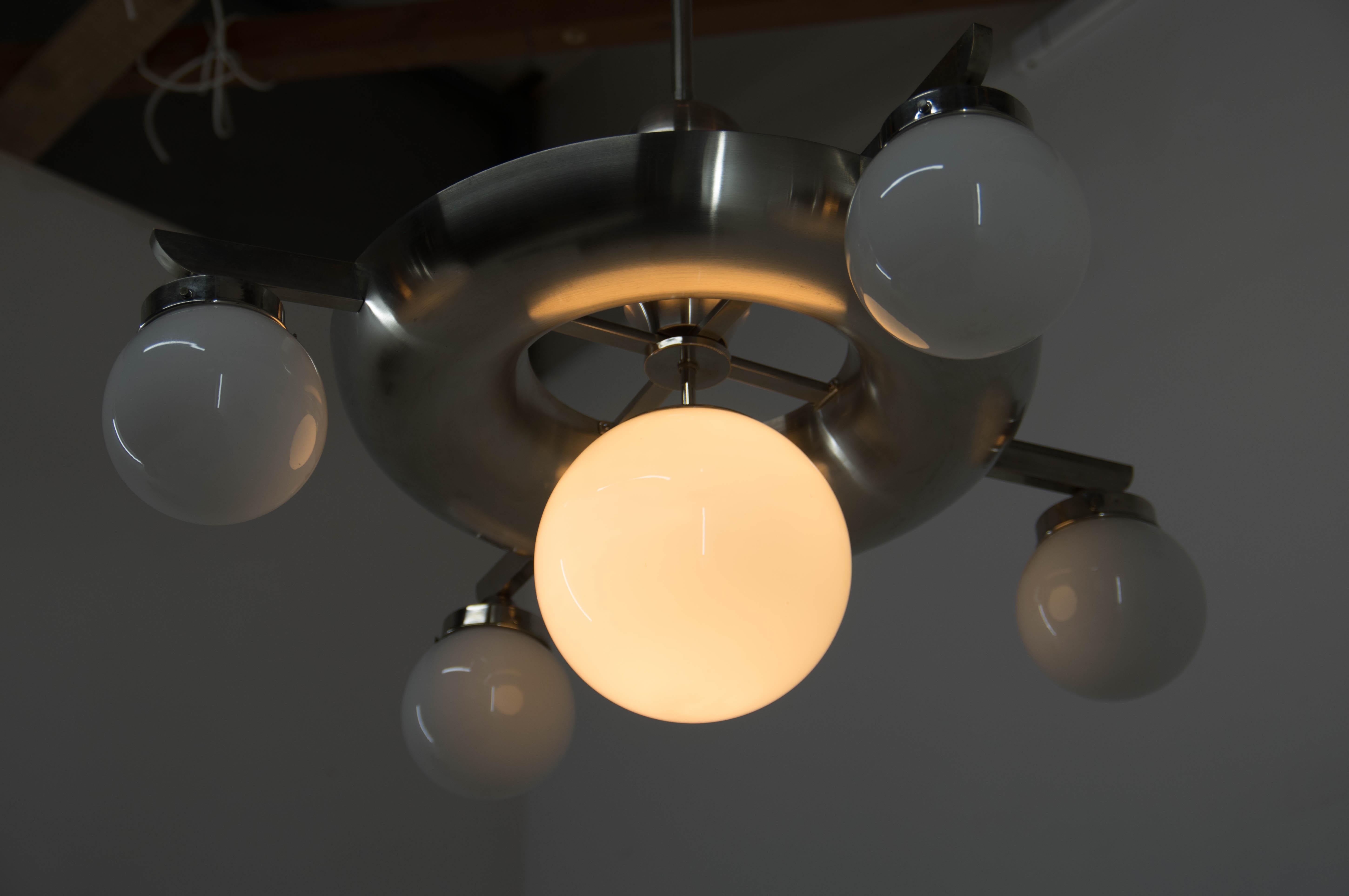 Rare Functionalism or Bauhaus Chandelier by IAS, 1920s For Sale 12