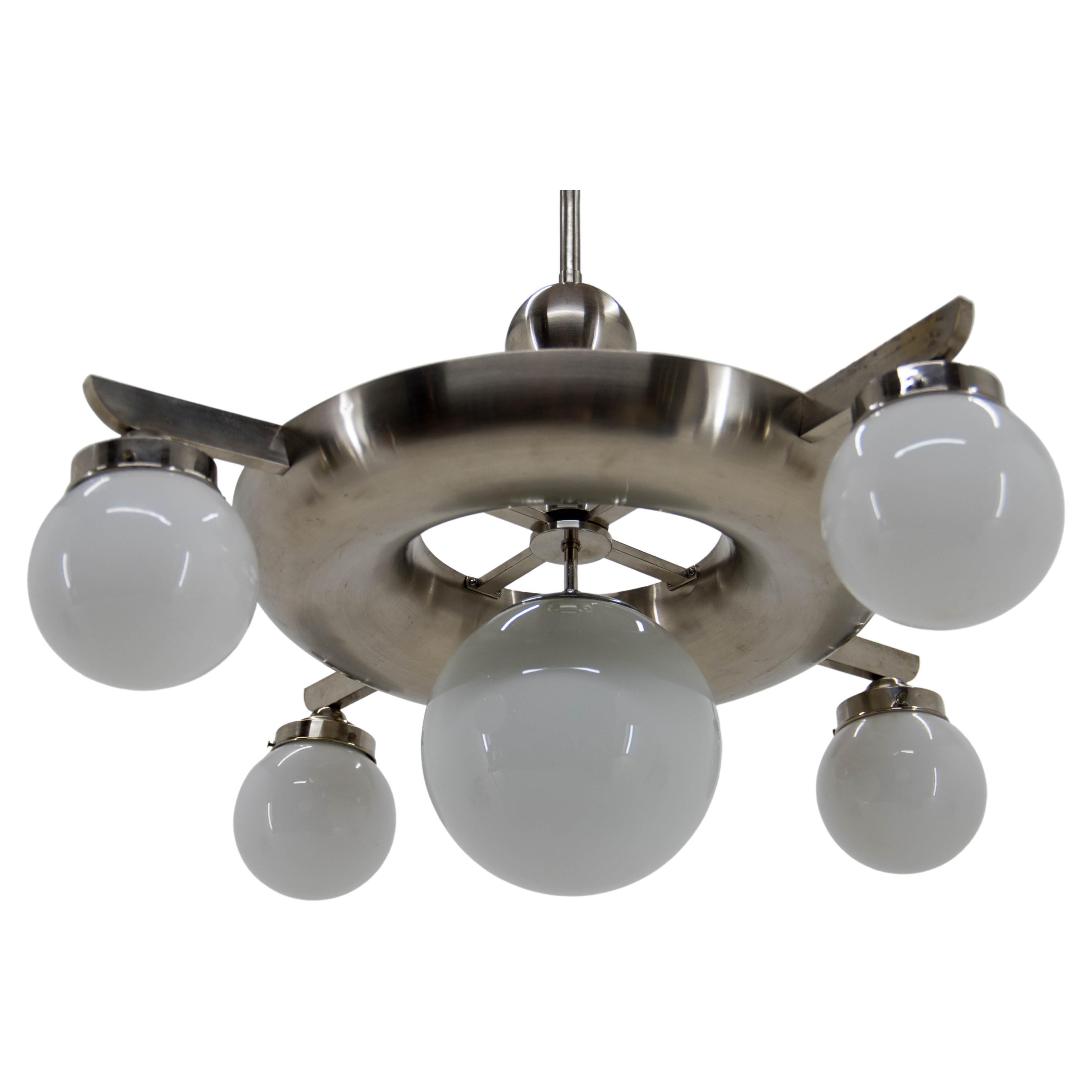 Rare Functionalism or Bauhaus Chandelier by IAS, 1920s For Sale