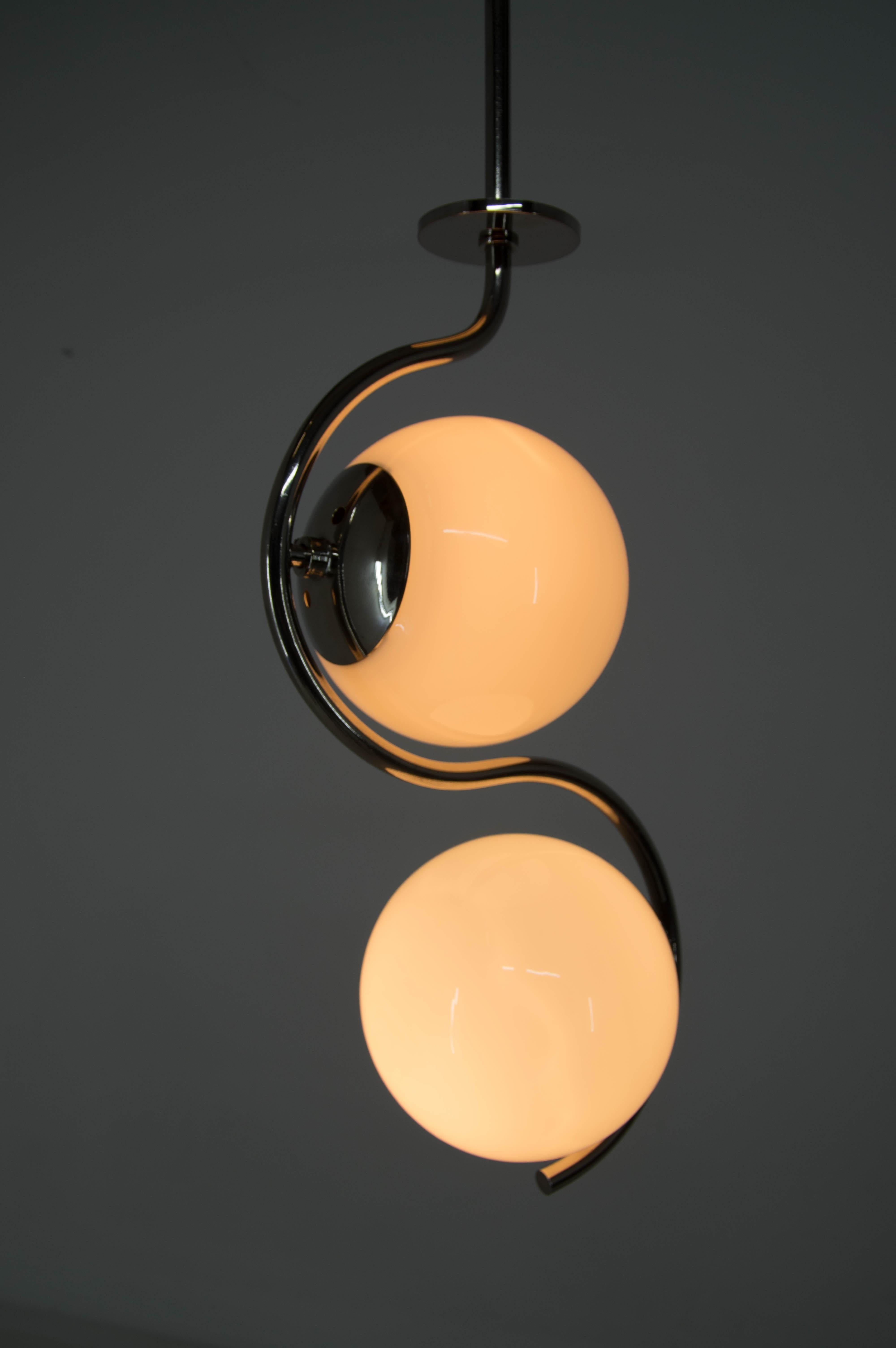Rare Functionalist Chandelier, 1930s For Sale 3