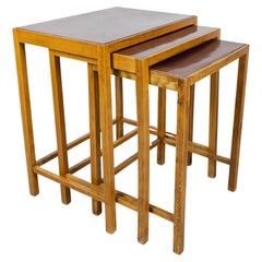 Rare Functionalist Nesting Tables H-50 by Jindřich Halabala for UP Závody