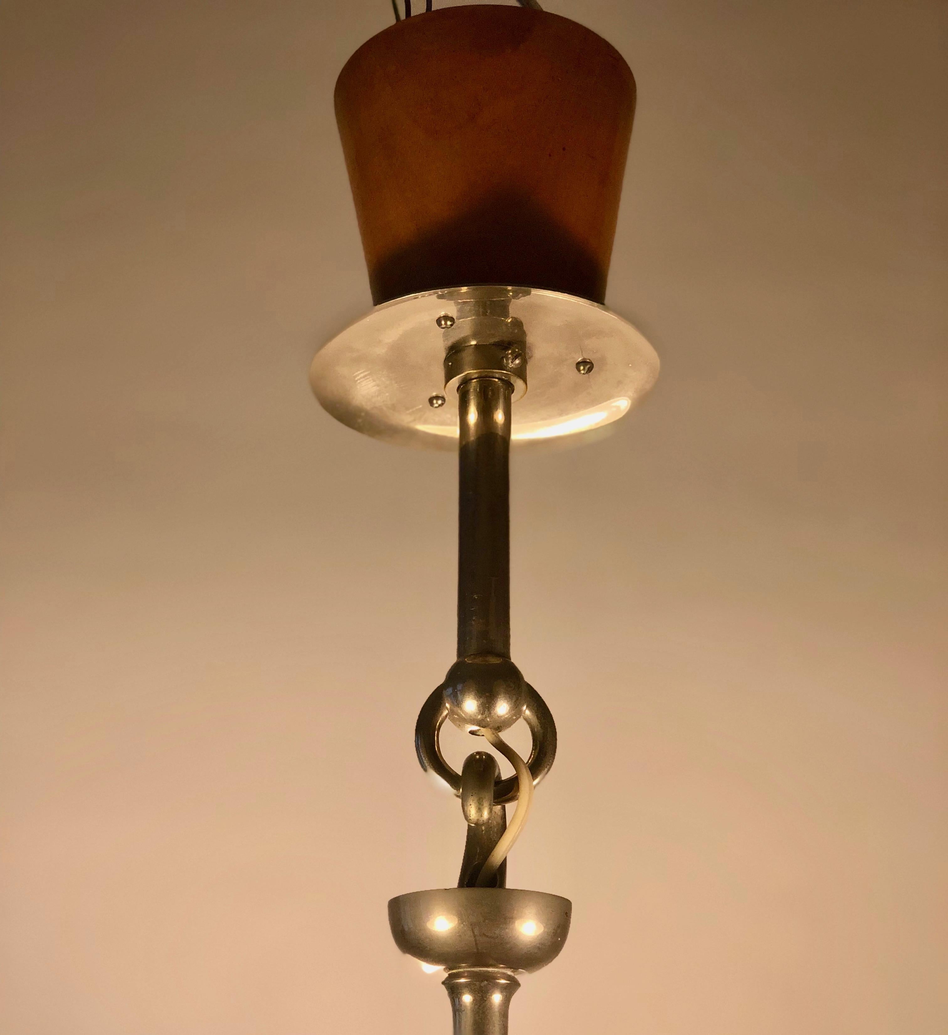 Rare Functionalist Pendant Light from the 1930's, Austria For Sale 4