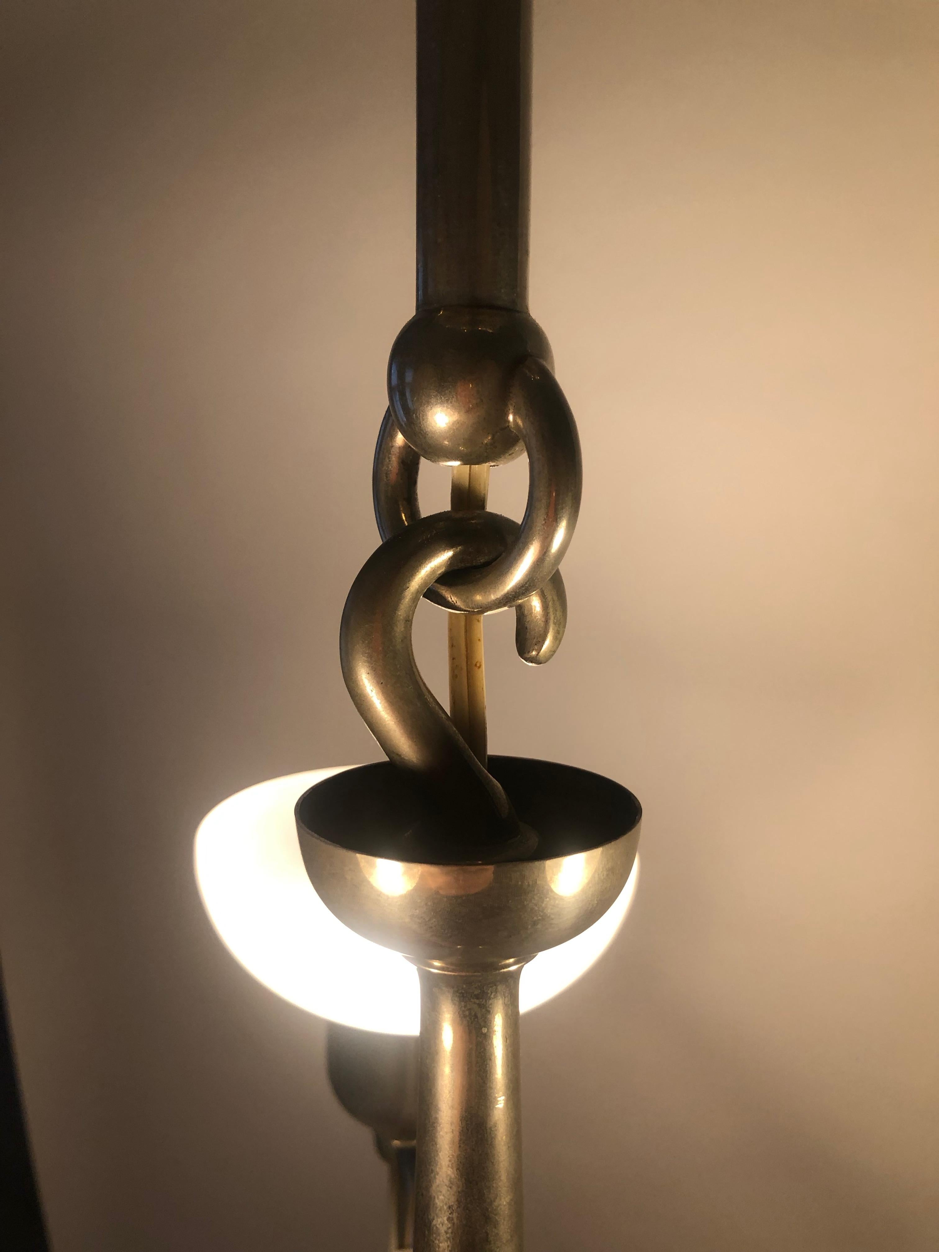 Rare lampe à suspension fonctionnelle des années 1930, Autriche en vente 8