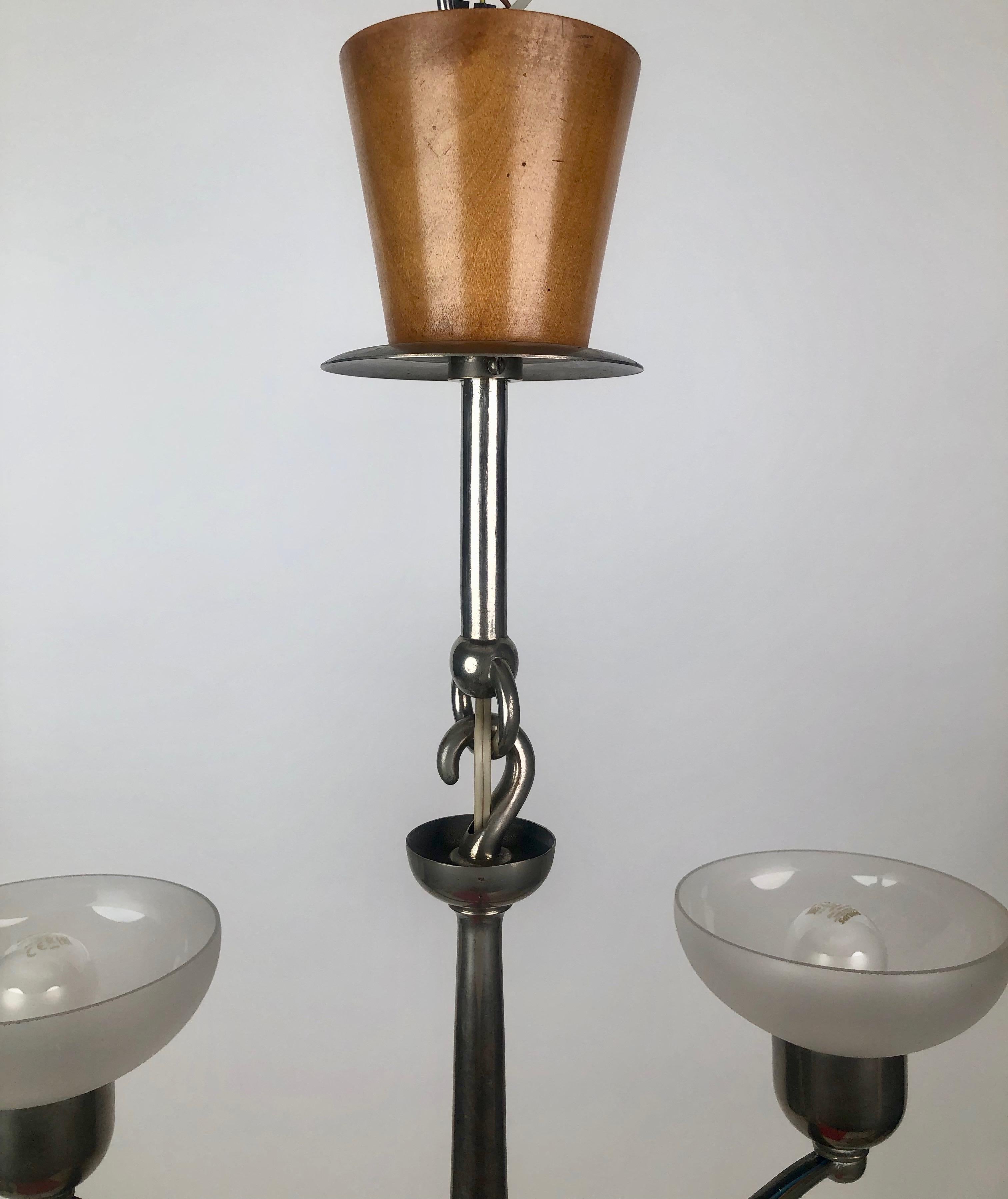 Modern Rare Functionalist Pendant Light from the 1930's, Austria For Sale