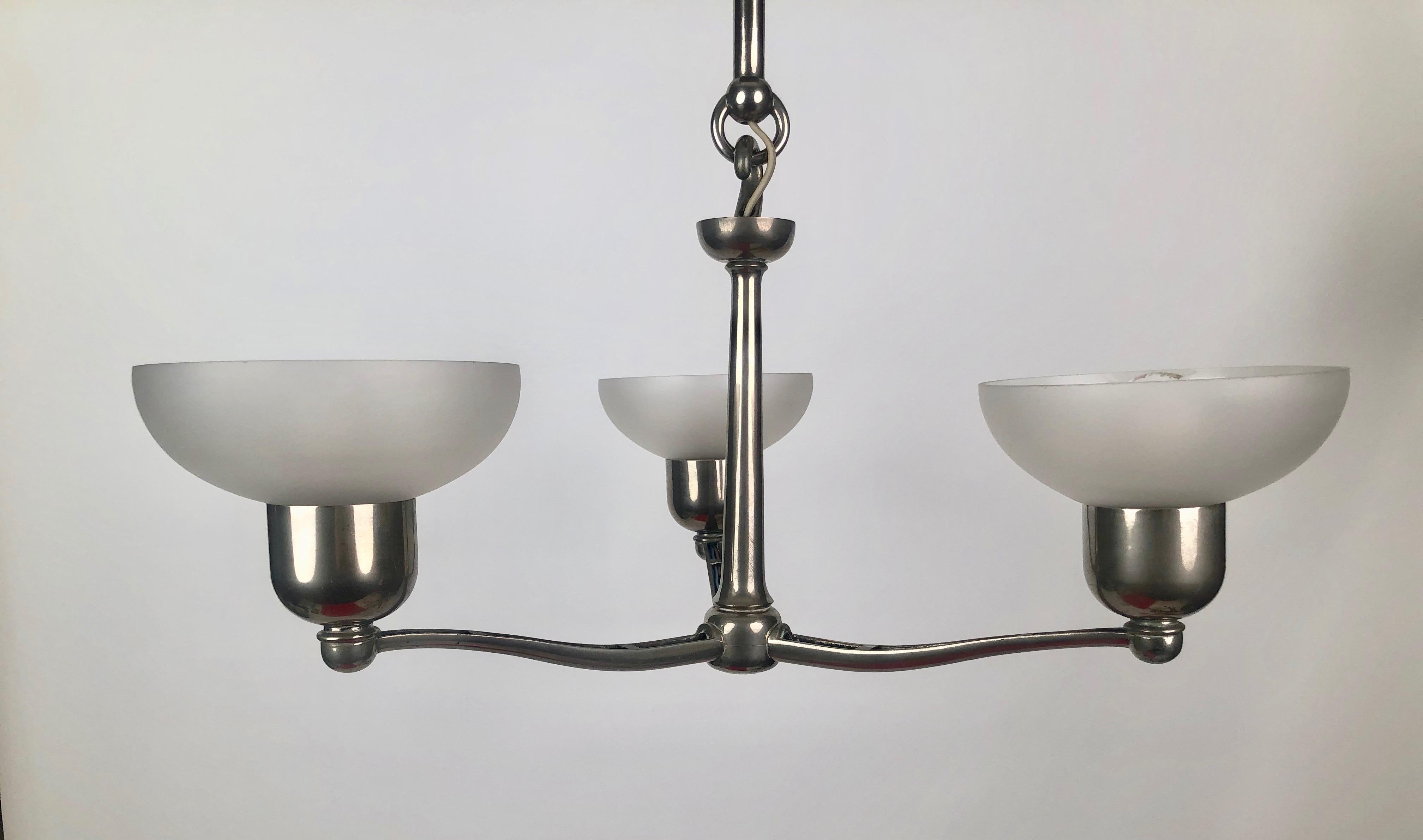 Austrian Rare Functionalist Pendant Light from the 1930's, Austria For Sale