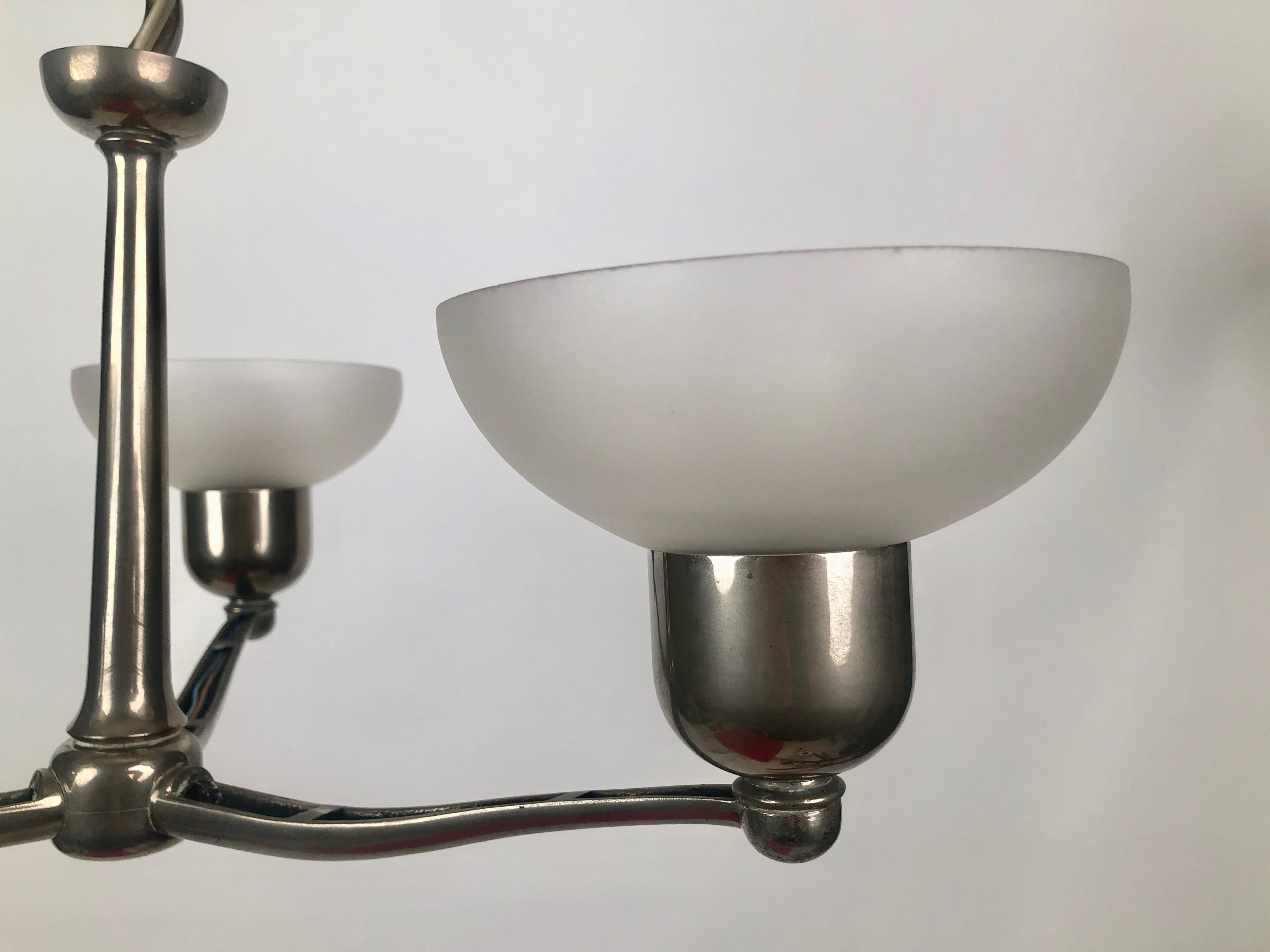 Aluminum Rare Functionalist Pendant Light from the 1930's, Austria For Sale
