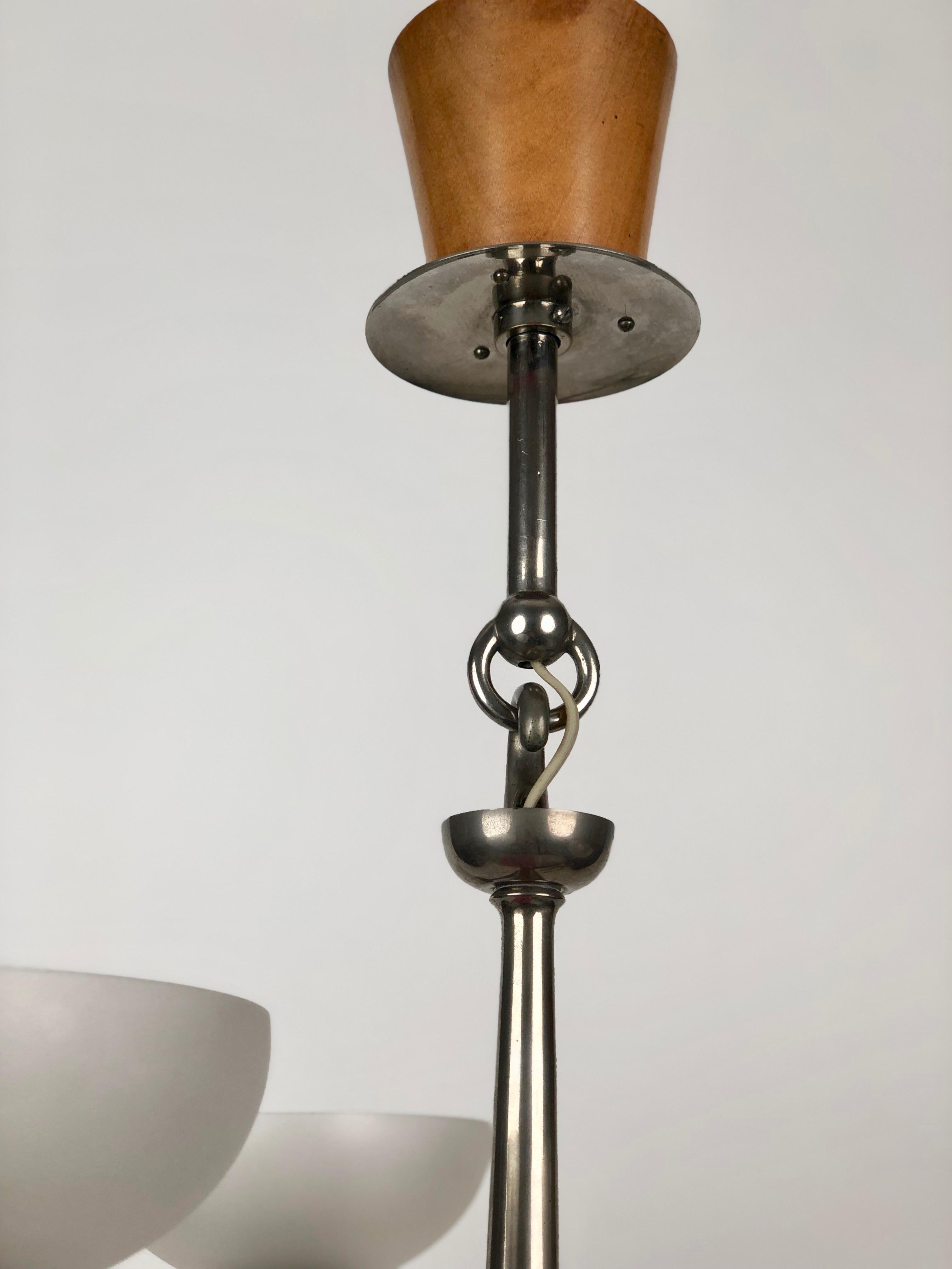 Rare Functionalist Pendant Light from the 1930's, Austria For Sale 2