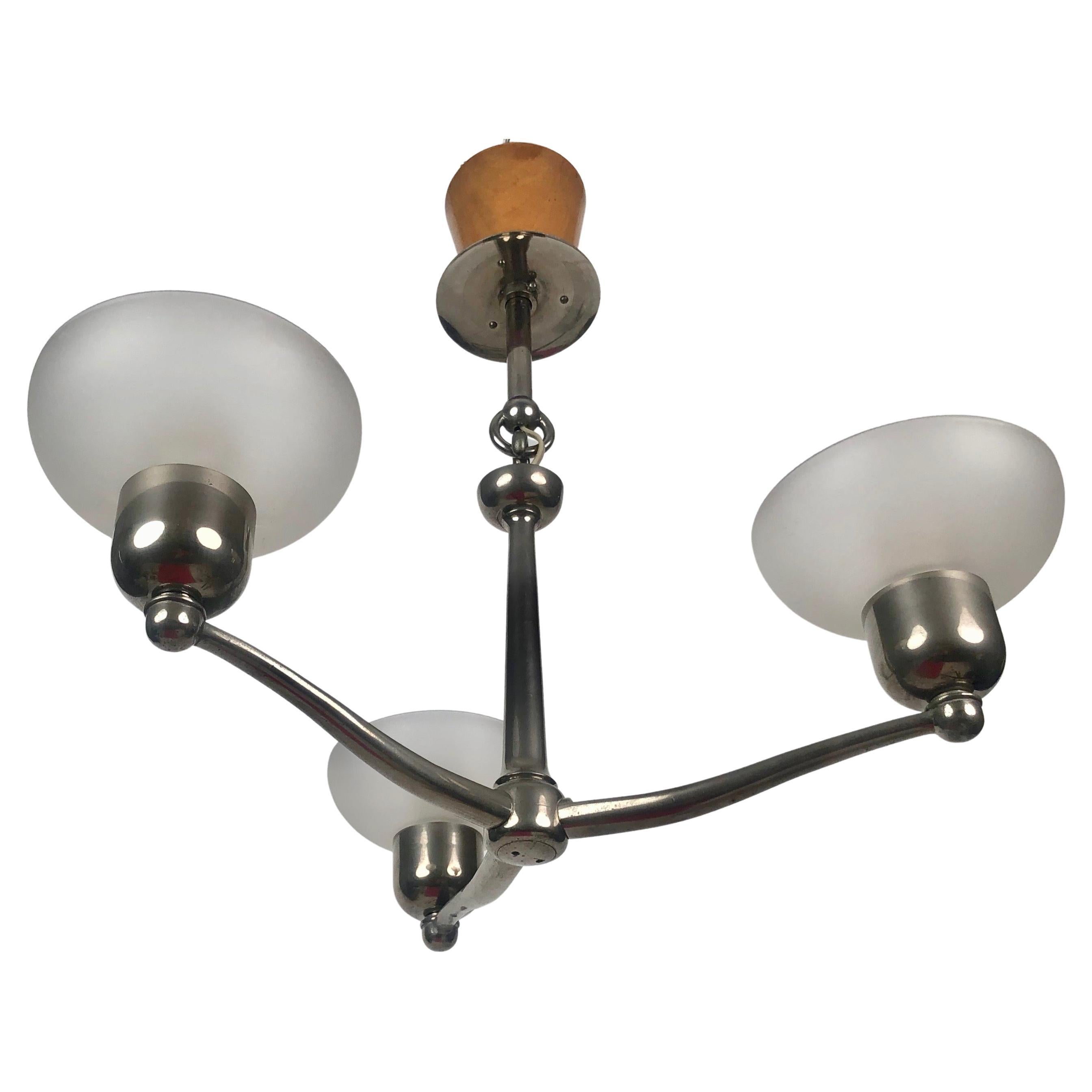 Rare Functionalist Pendant Light from the 1930's, Austria For Sale