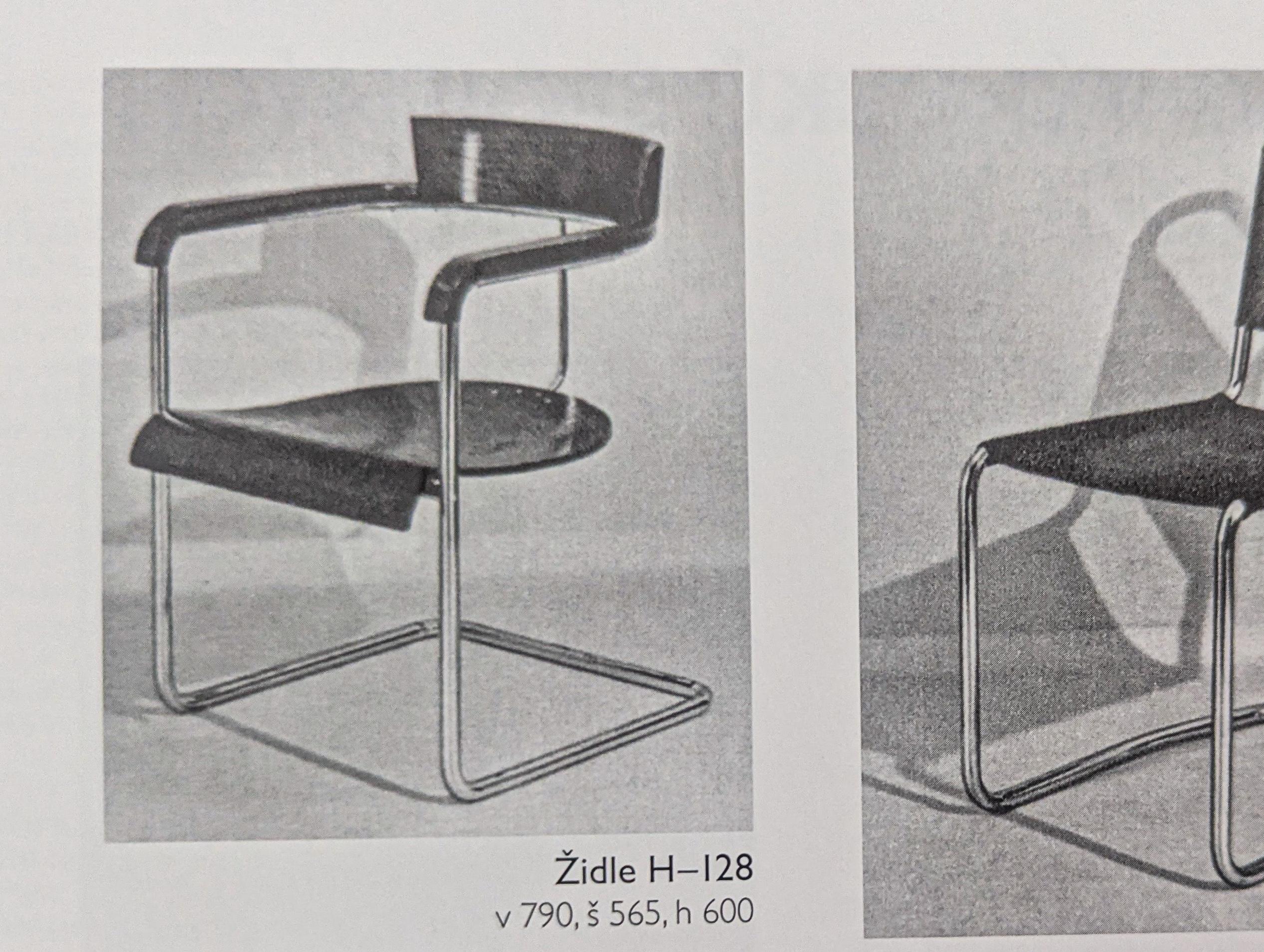 Raro set di sedute funzionaliste di Jindřich Halabala per UP Závody, anni '30 in vendita 12