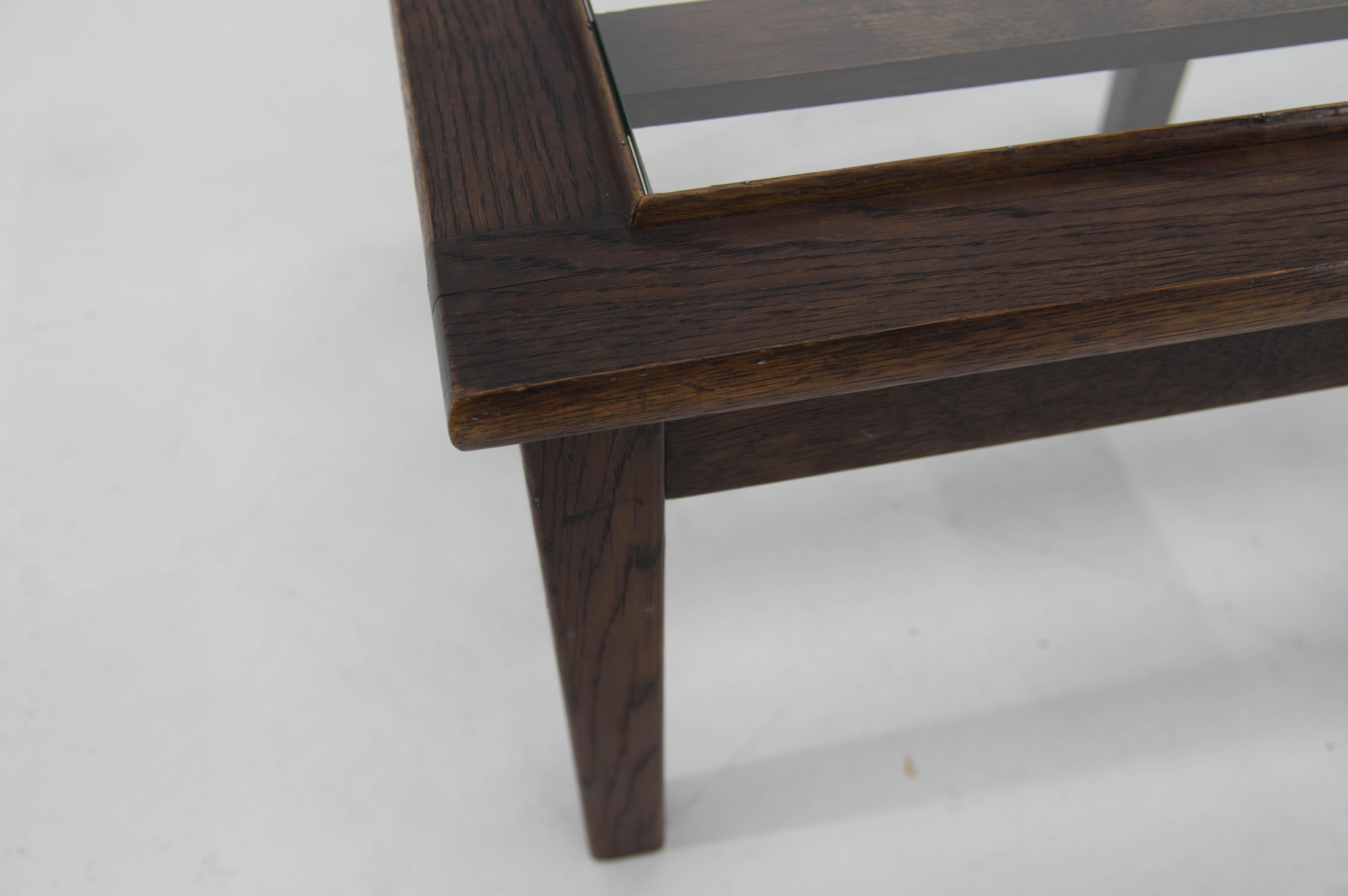 Beech Rare Functionalist Side Table by Antonin Heythum, 1930s For Sale