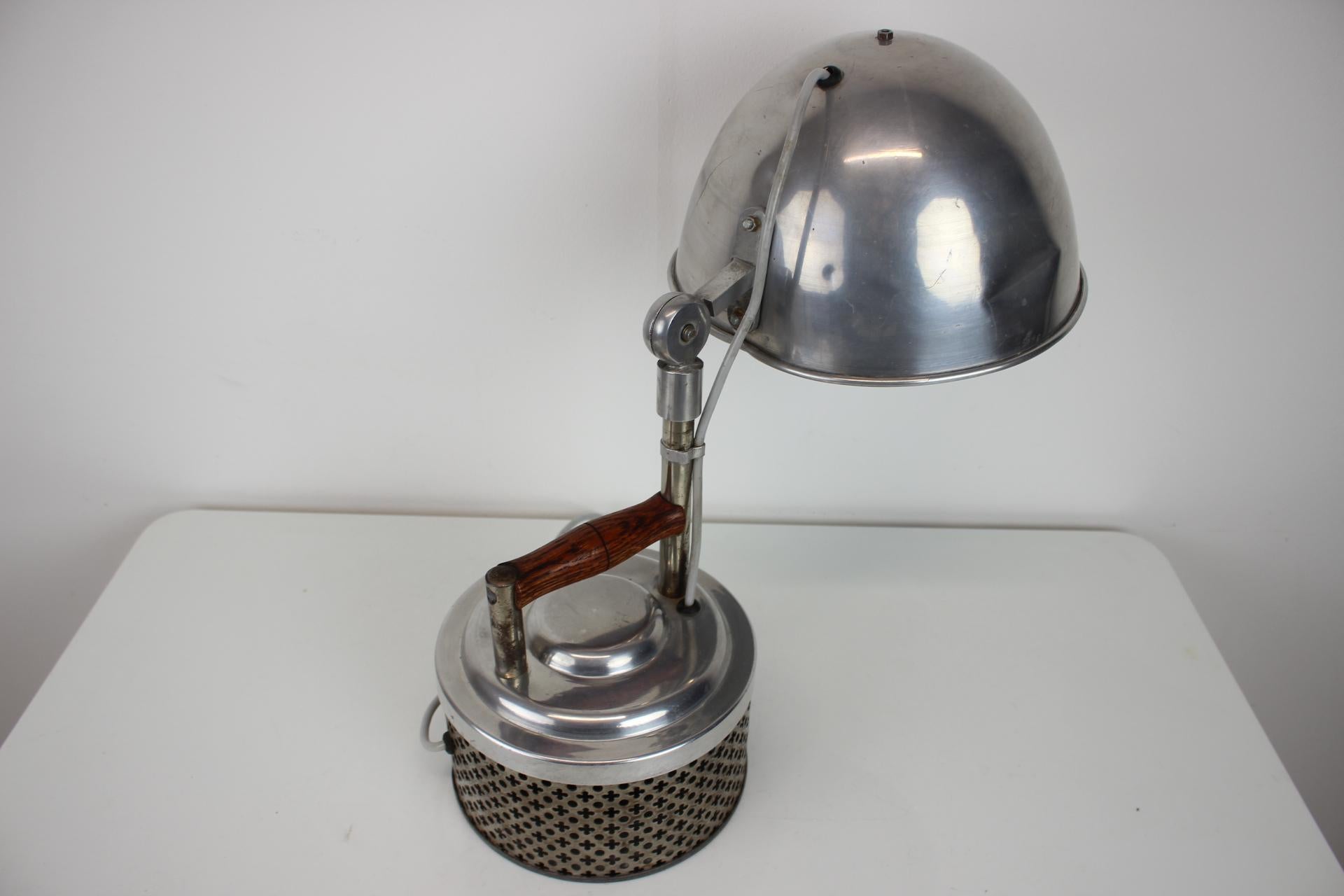 Rare Functionalist Table Lamp, Czechoslovakia, 1920's For Sale 5