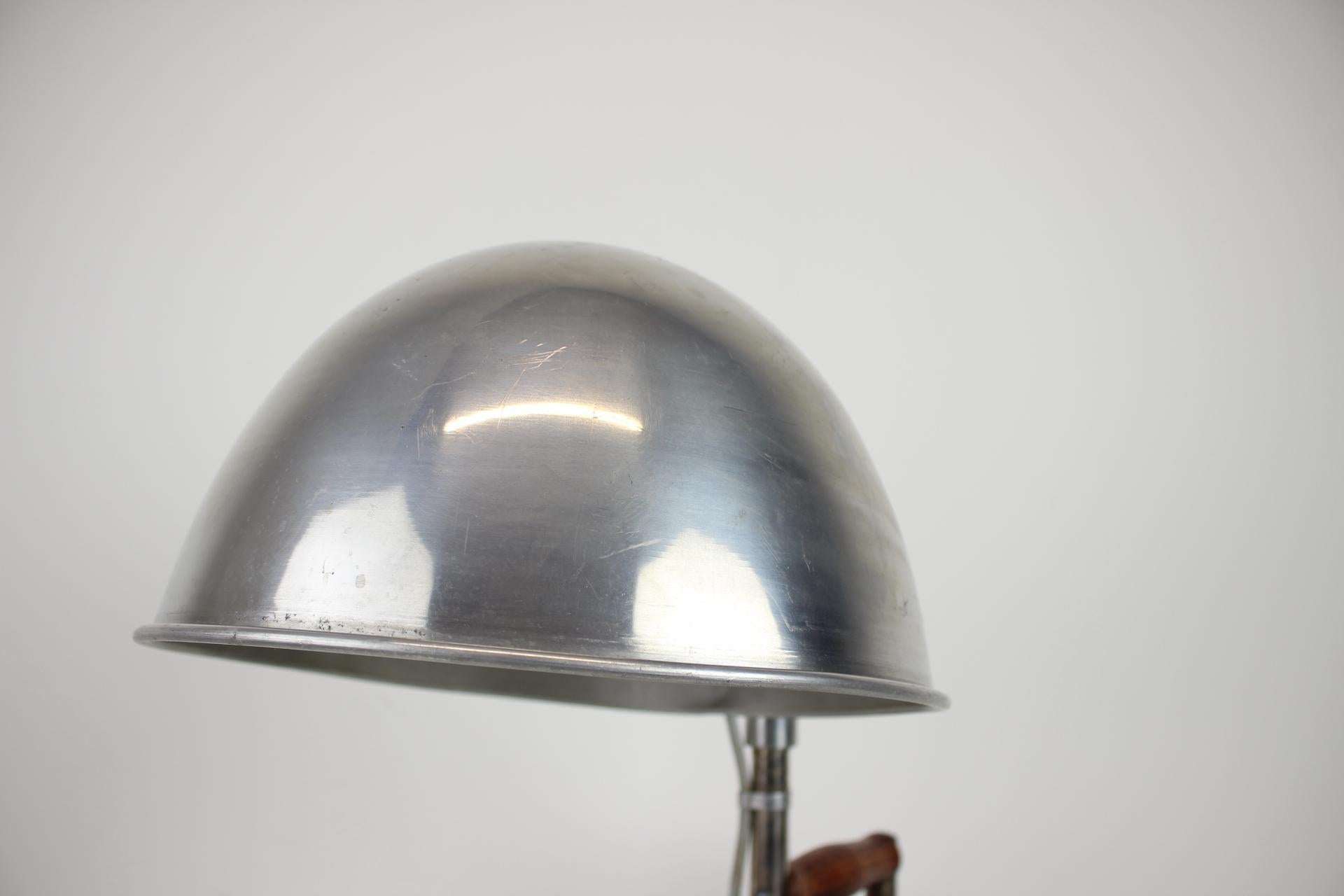 20th Century Rare Functionalist Table Lamp, Czechoslovakia, 1920's For Sale