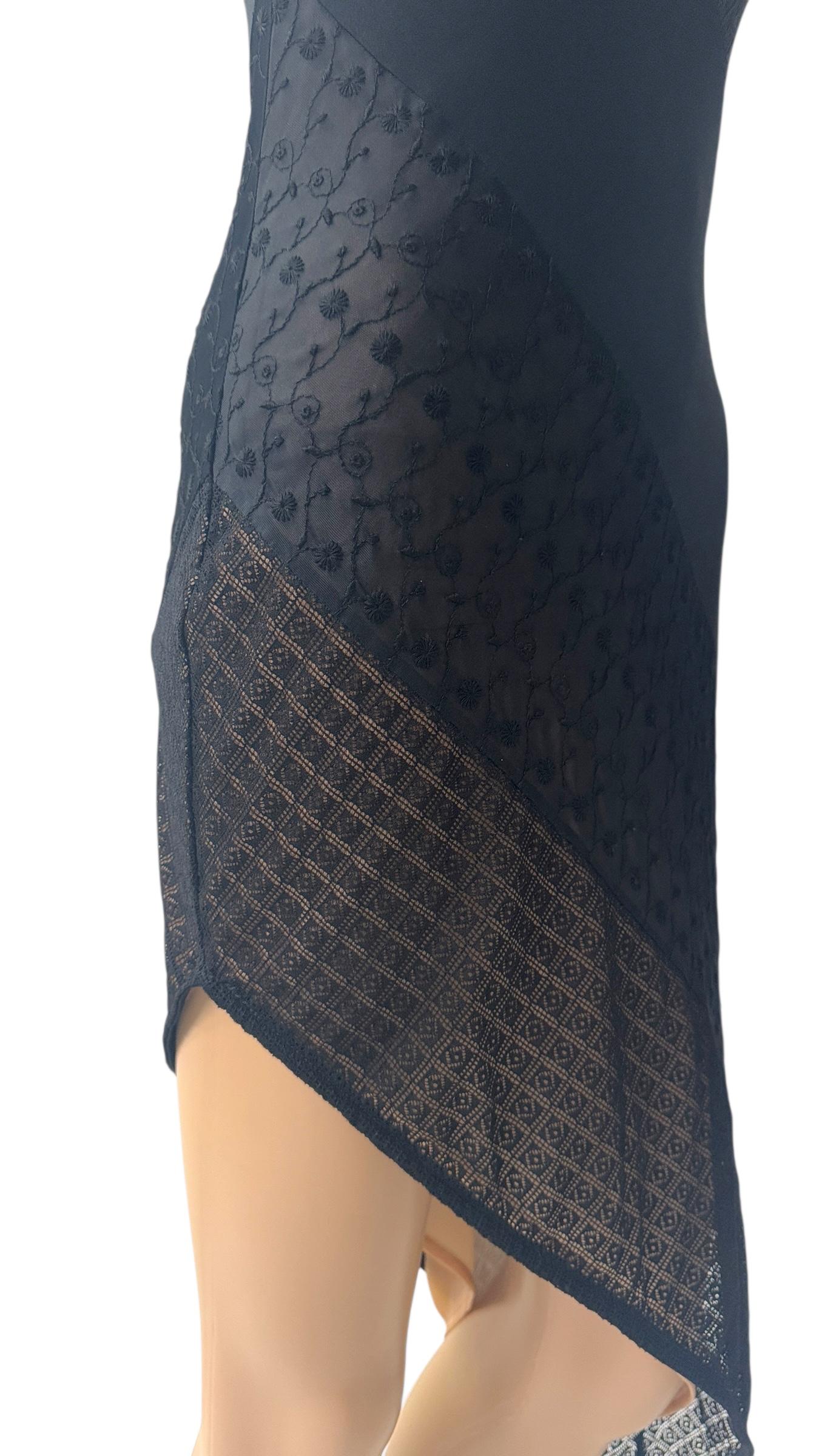 Rare Future Ozbek Black One-Shoulder Asymmetrical Dress - We pay for import duty In condizioni buone in vendita a Milano, IT