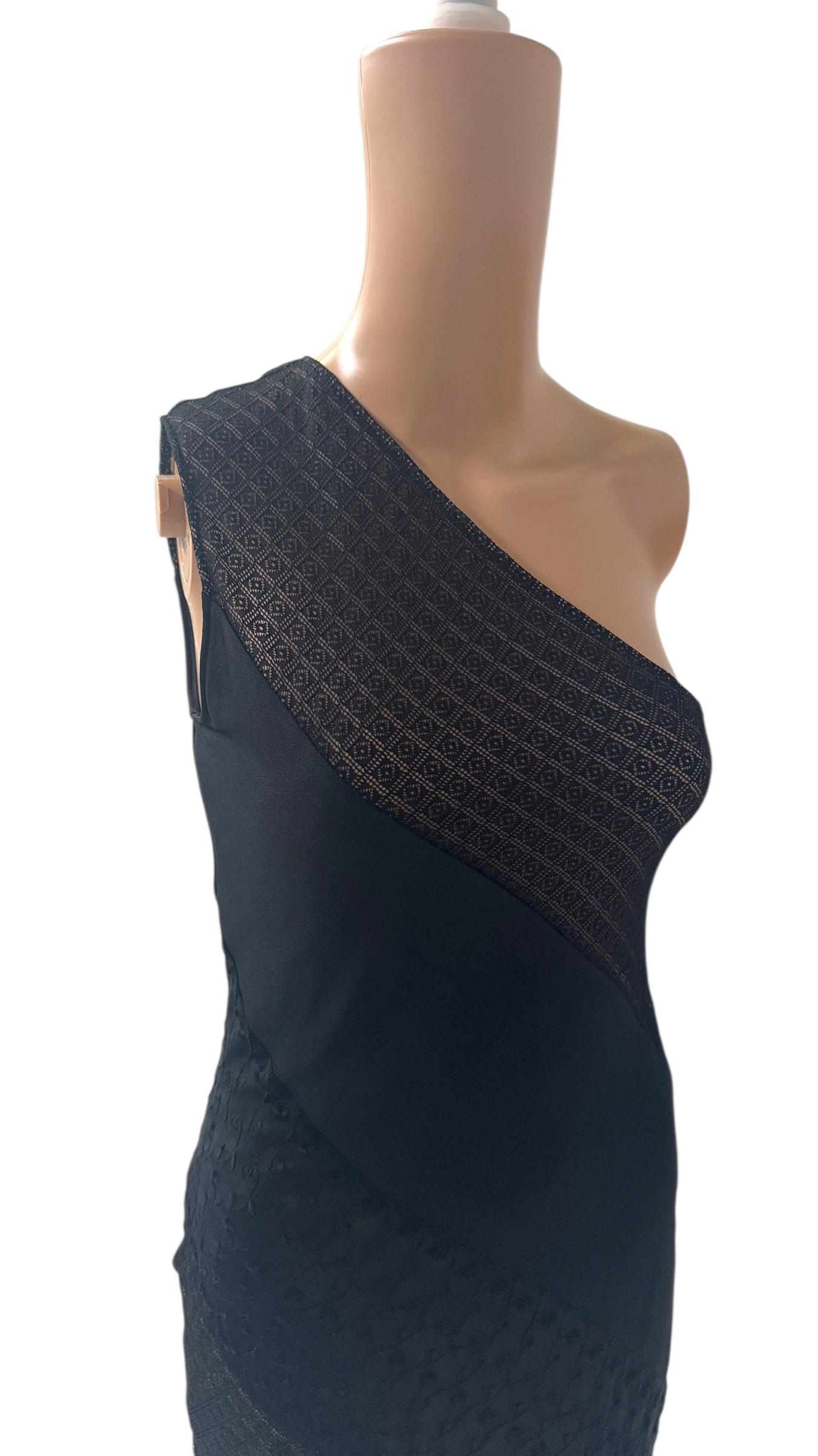 Rare Future Ozbek Black One-Shoulder Asymmetrical Dress - We pay for import duty in vendita 1