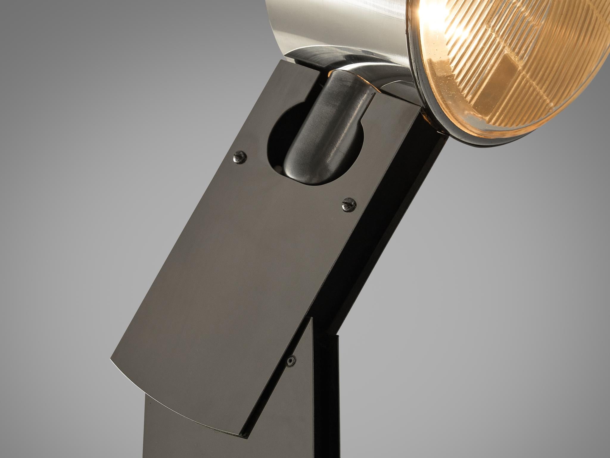 Late 20th Century Rare G. Fantinato for Febo Luce 'Faro' Floor Lamp in Steel and Marble  For Sale