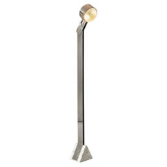 Seltene Stehlampe „Faro“ aus Stahl und Marmor, G. Fantinato für Febo Luce 