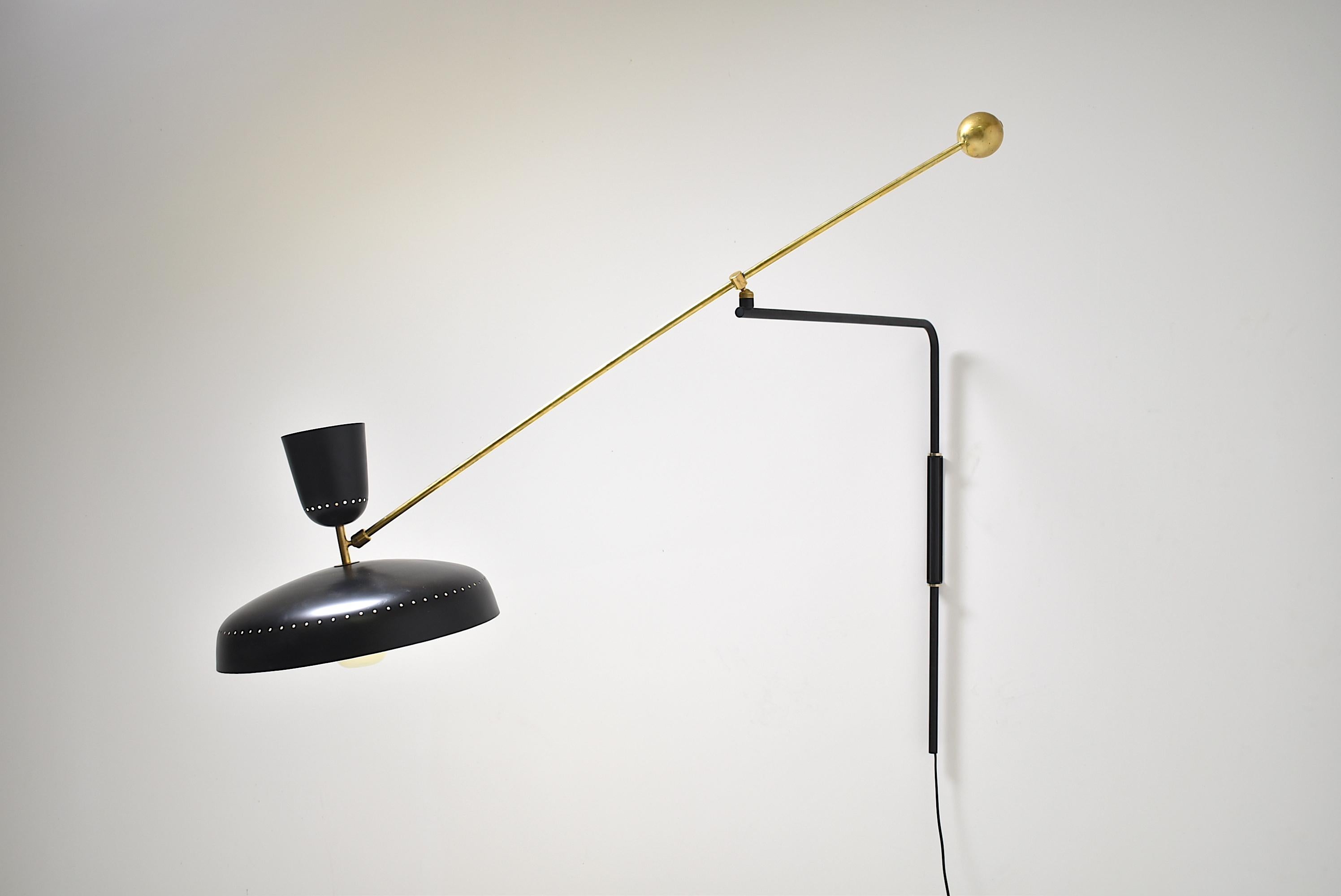 Mid-Century Modern Rare G1 Wall Lamp By Pierre Guariche,  Original Model of 1952, France